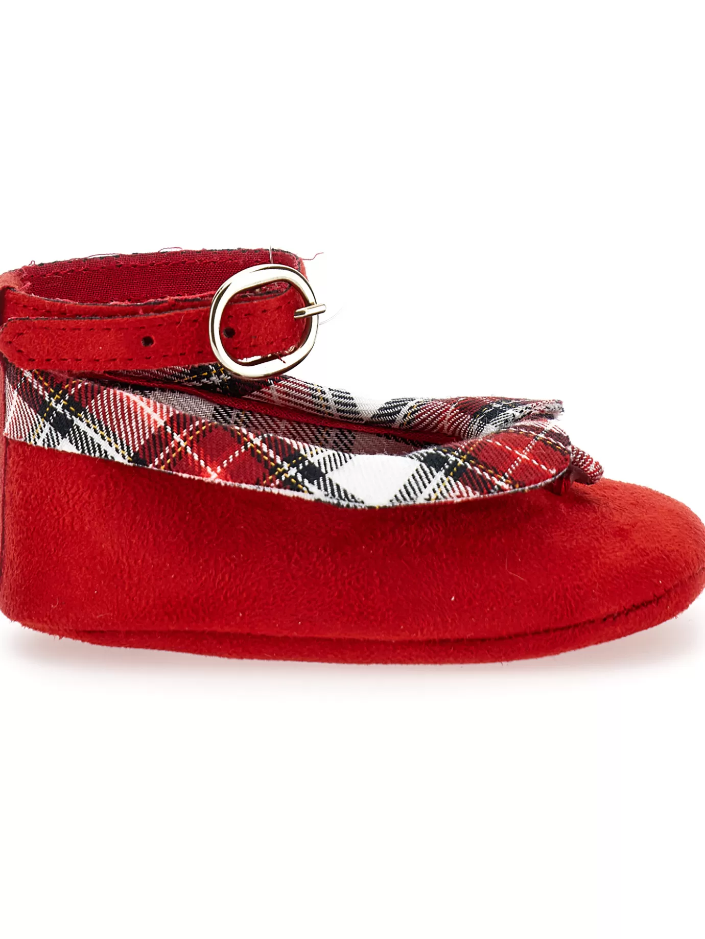 Monnalisa Ballet flats with tartan collar- Pre-walker Shoes | Shoes