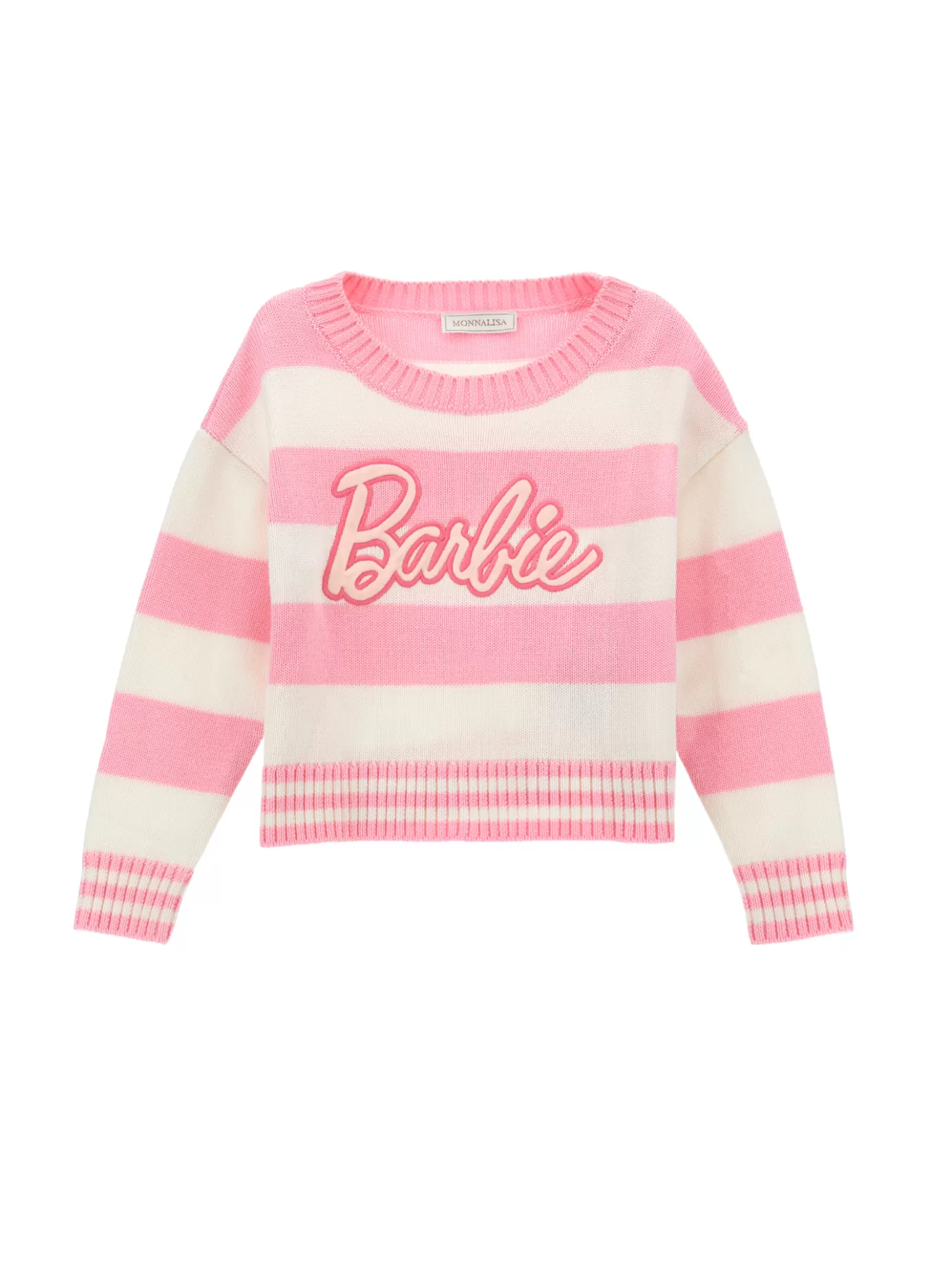 Monnalisa Barbie™ knitwear striped pullover- Cardigans&sweaters | Clothing