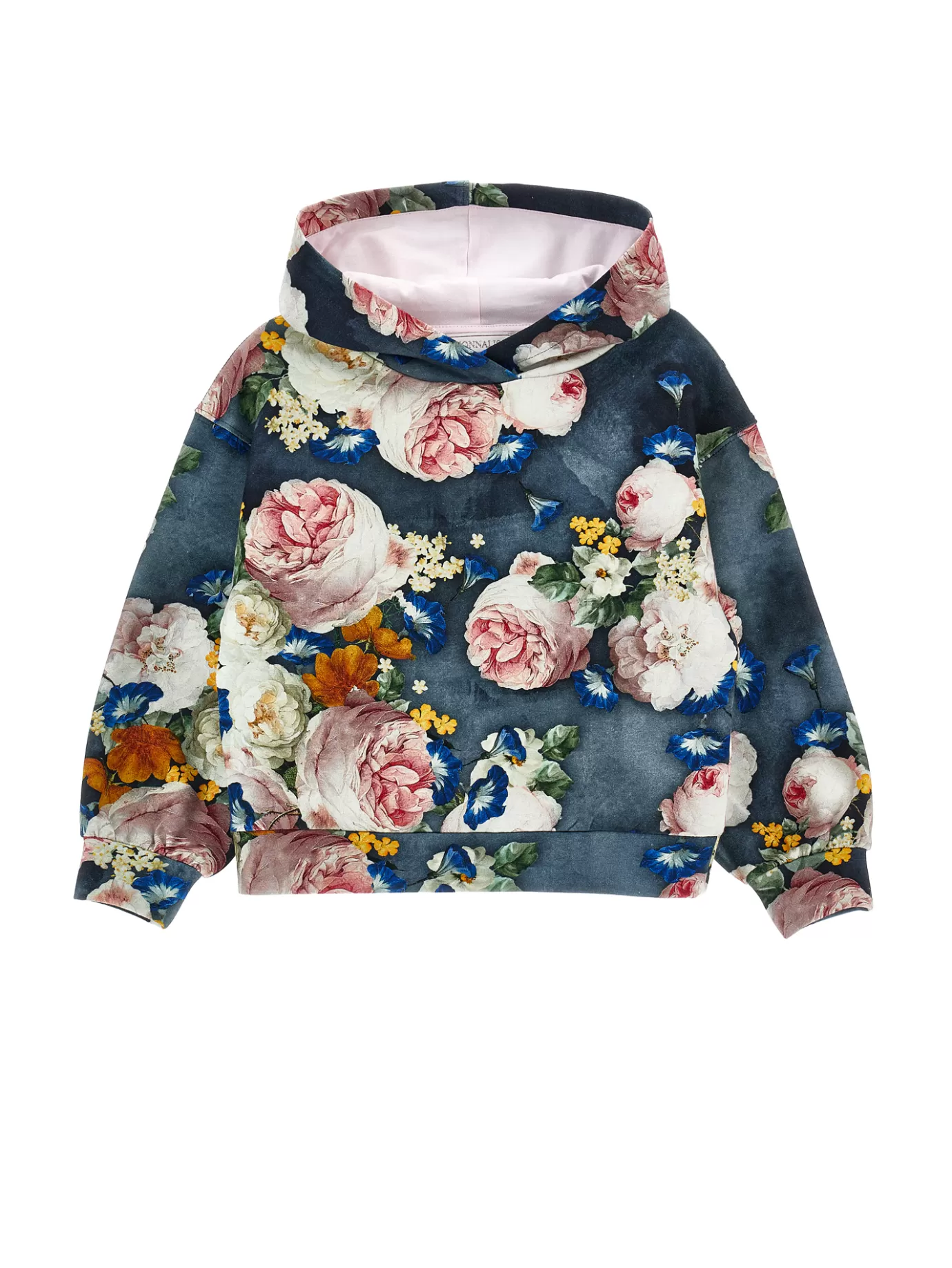 Monnalisa Baroque rose hoodie- Cardigans&sweaters | Clothing