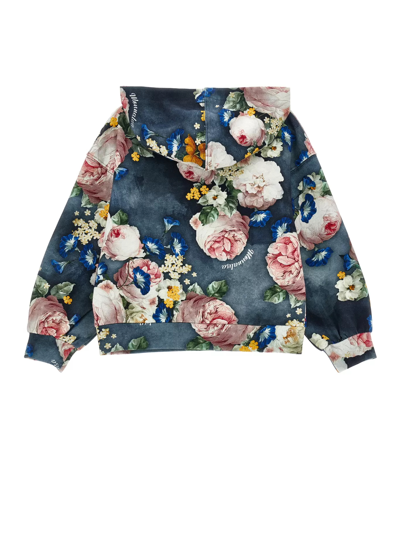 Monnalisa Baroque rose hoodie- Cardigans&sweaters | Clothing