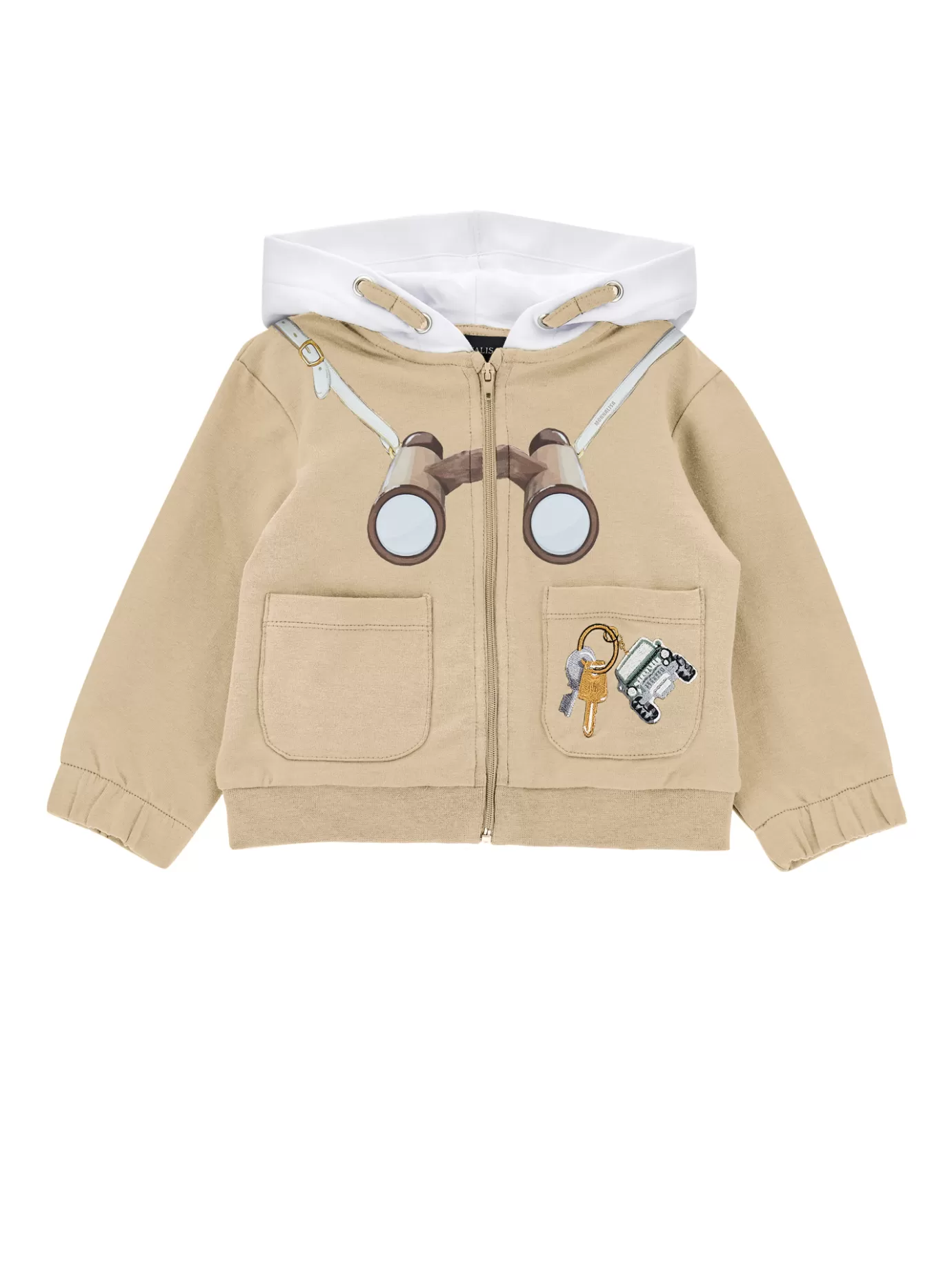 Monnalisa Binocular print hoodie-BOY Cardigans&sweaters | Clothing