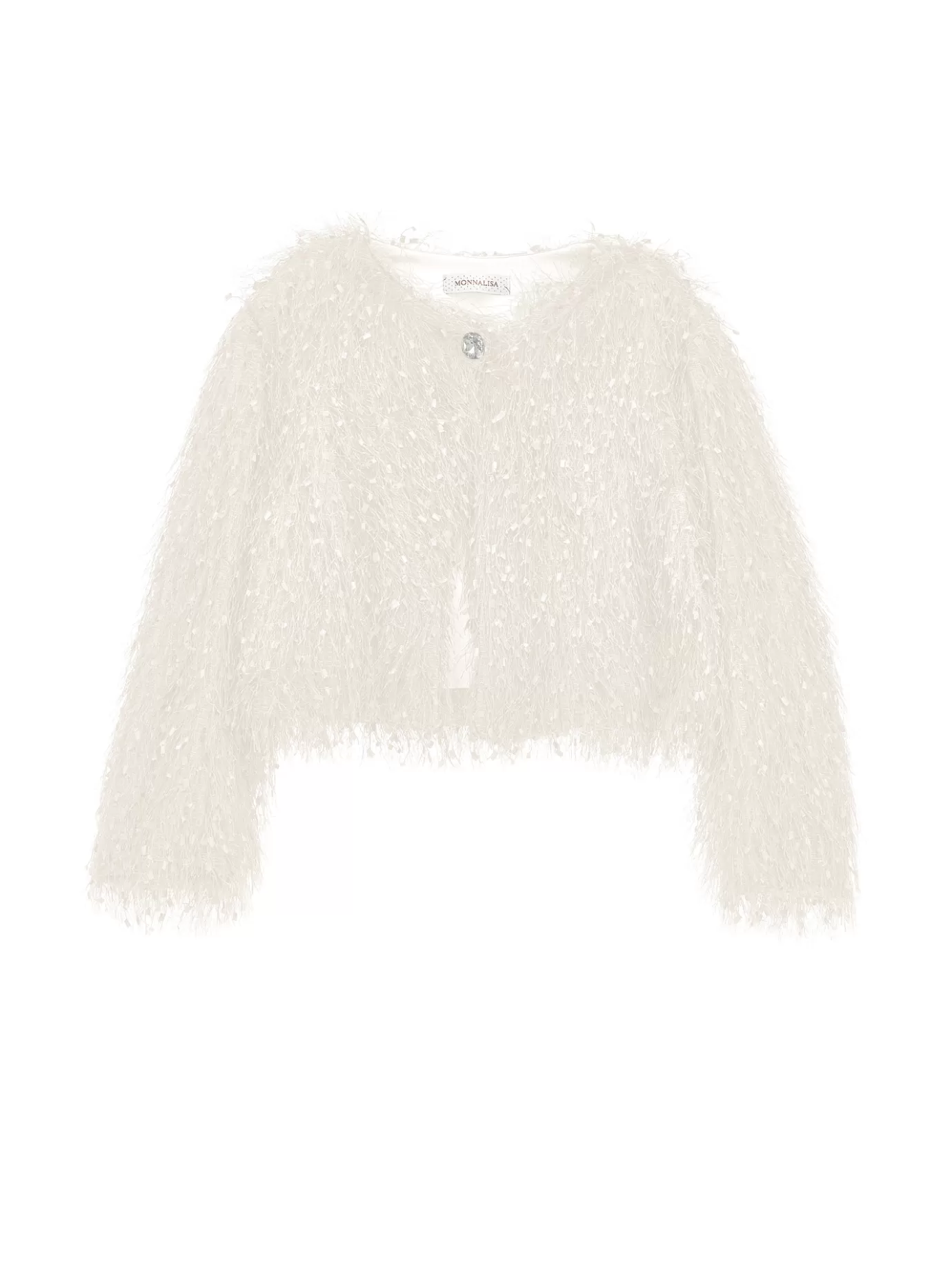 Monnalisa Bolero with fringing- Cardigans&sweaters | Clothing