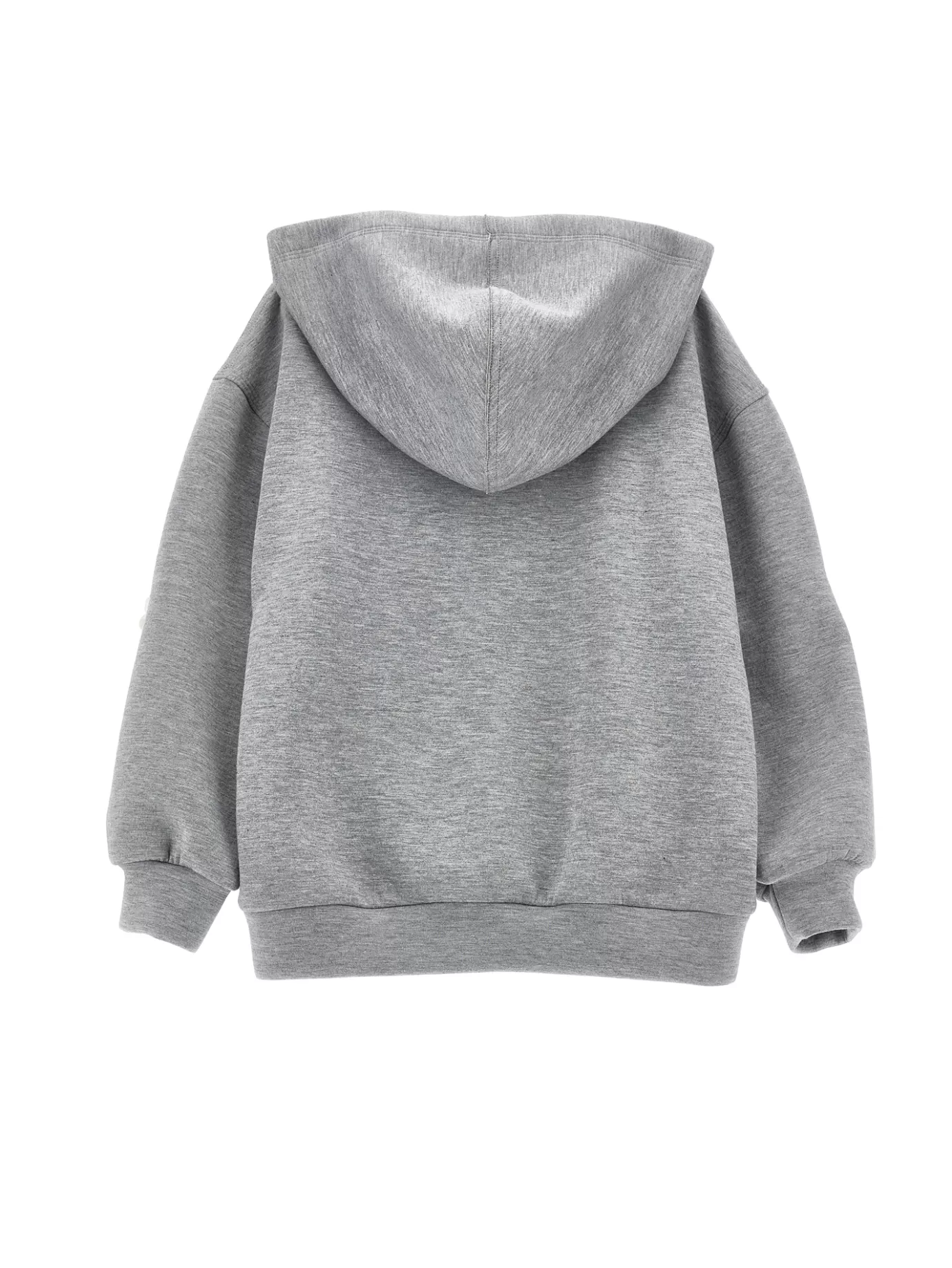 Monnalisa Bonded neoprene zip-up sweatshirt- Cardigans&sweaters | Clothing