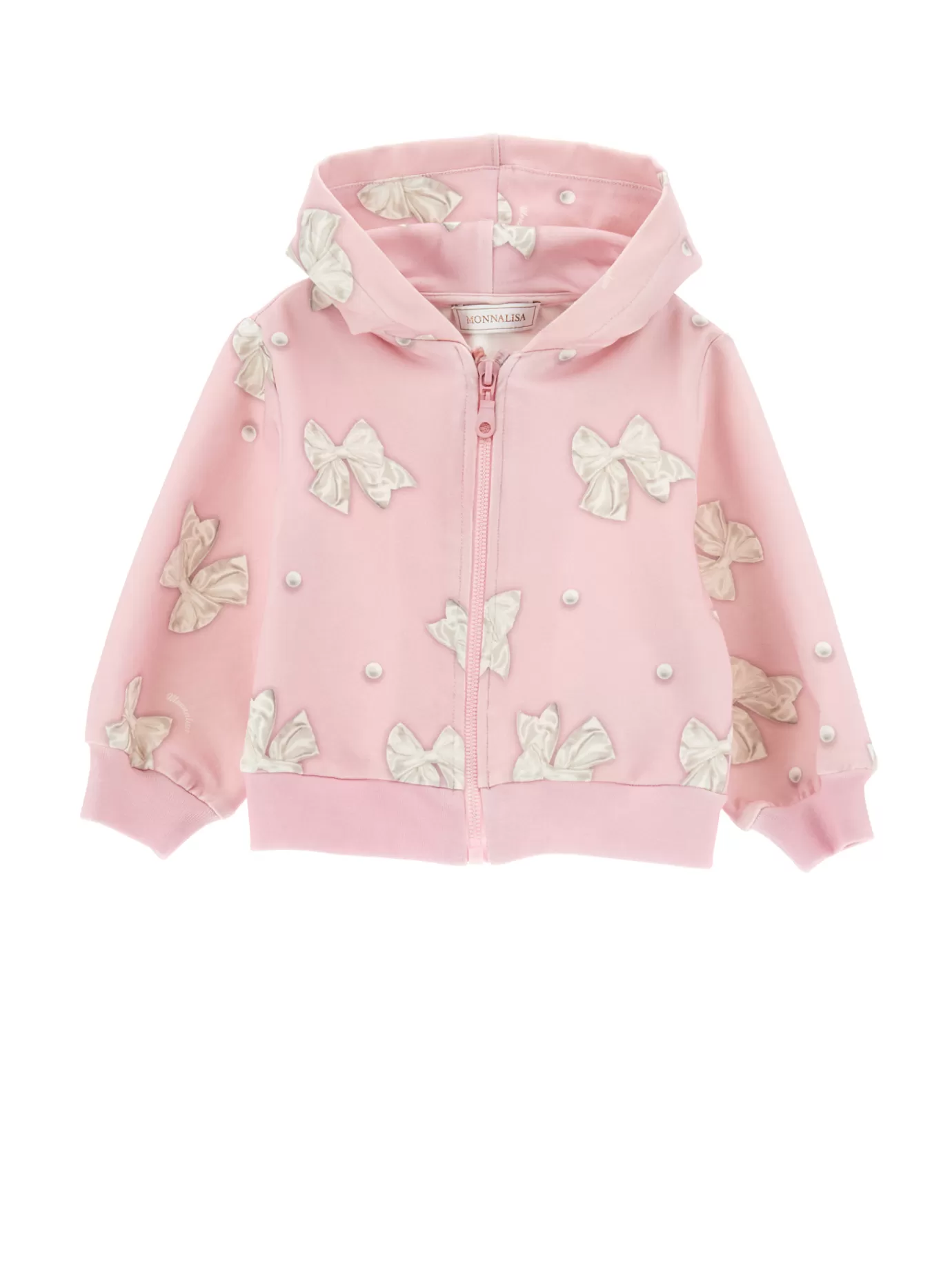 Monnalisa Bow print hoodie- Cardigans&sweaters | Cardigans&sweaters