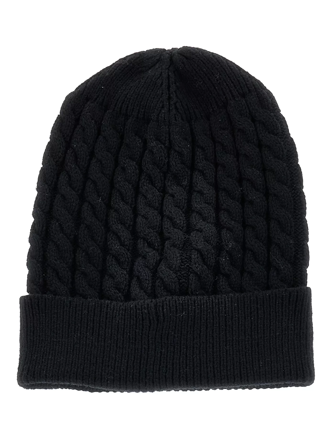 Monnalisa Cable knit hat with logo- Hats | Hats