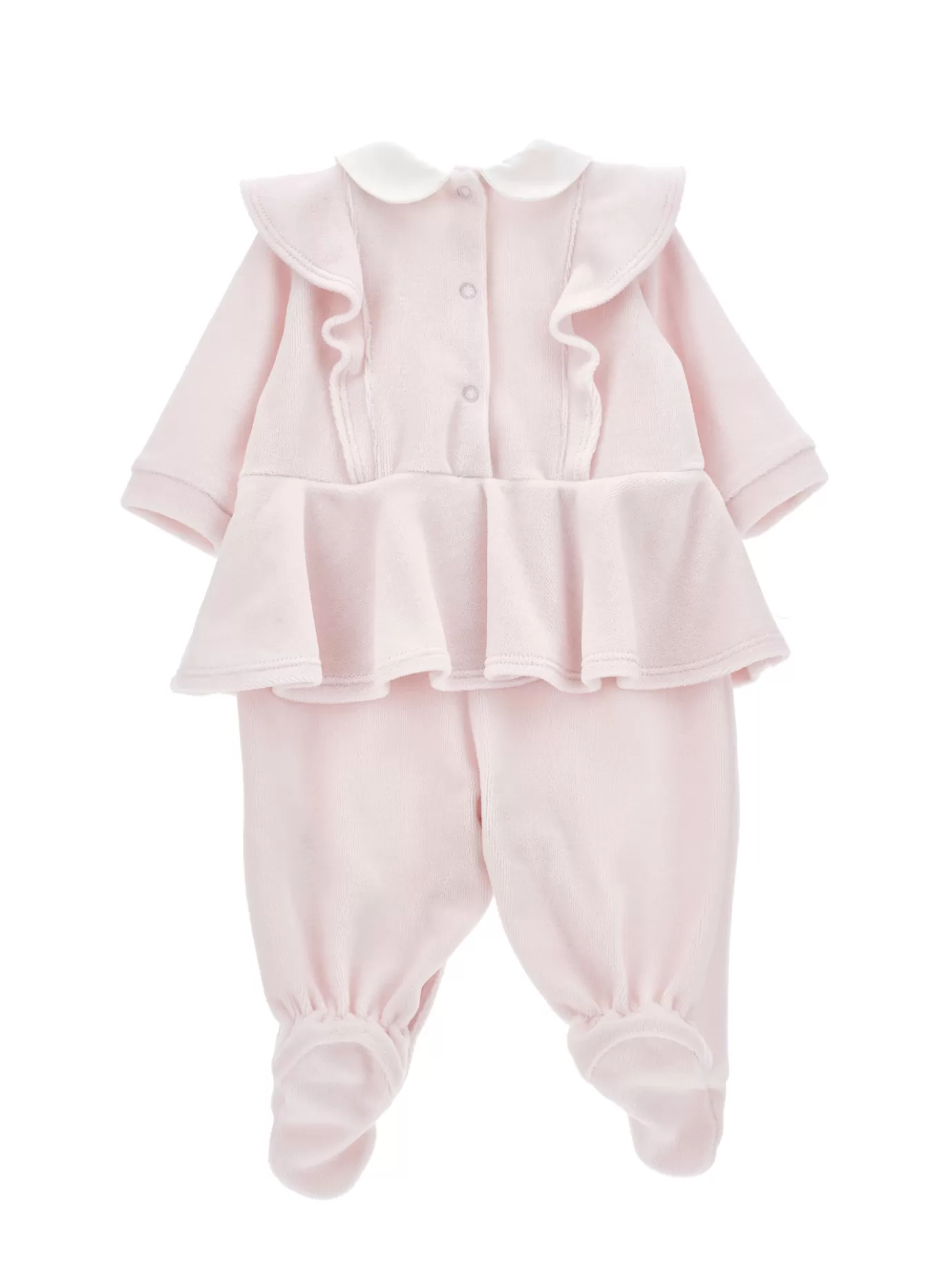 Monnalisa Chenille playsuit with plastron- Newborn