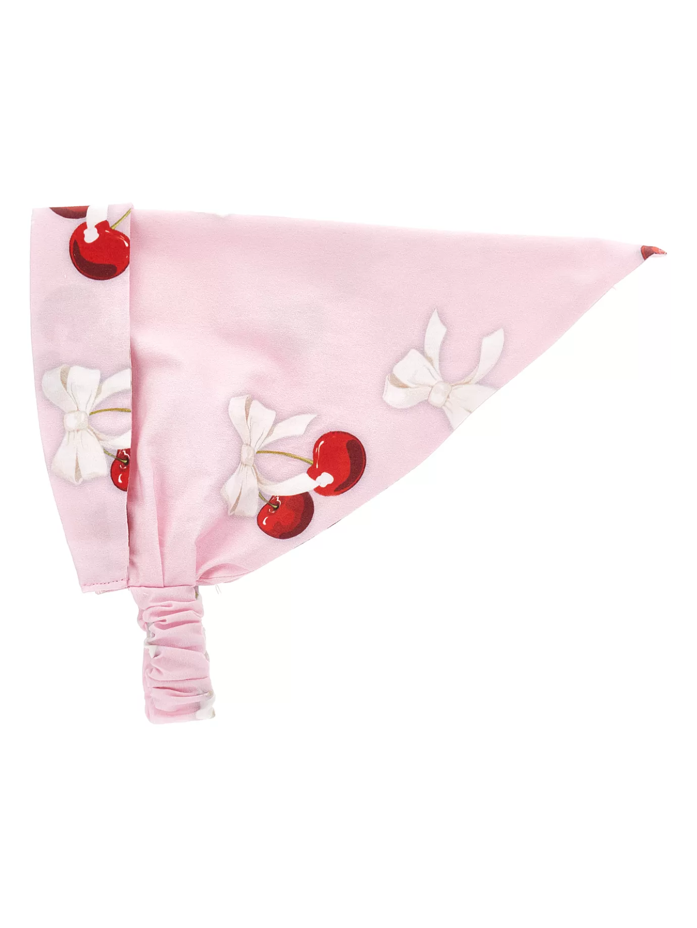 Monnalisa Cherry poplin bandana- Hats | Accessories