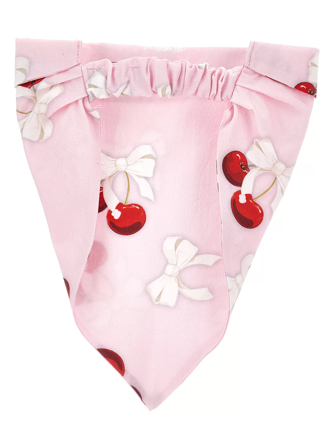 Monnalisa Cherry poplin bandana- Hats | Accessories