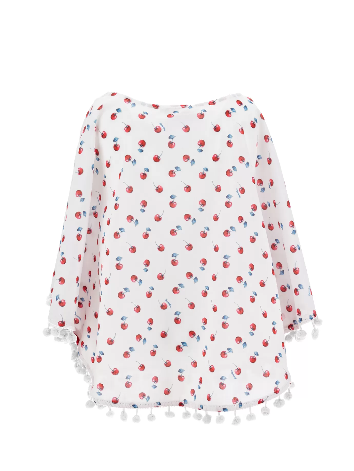 Monnalisa Cherry print muslin cover-up- Beachwear | Beachwear