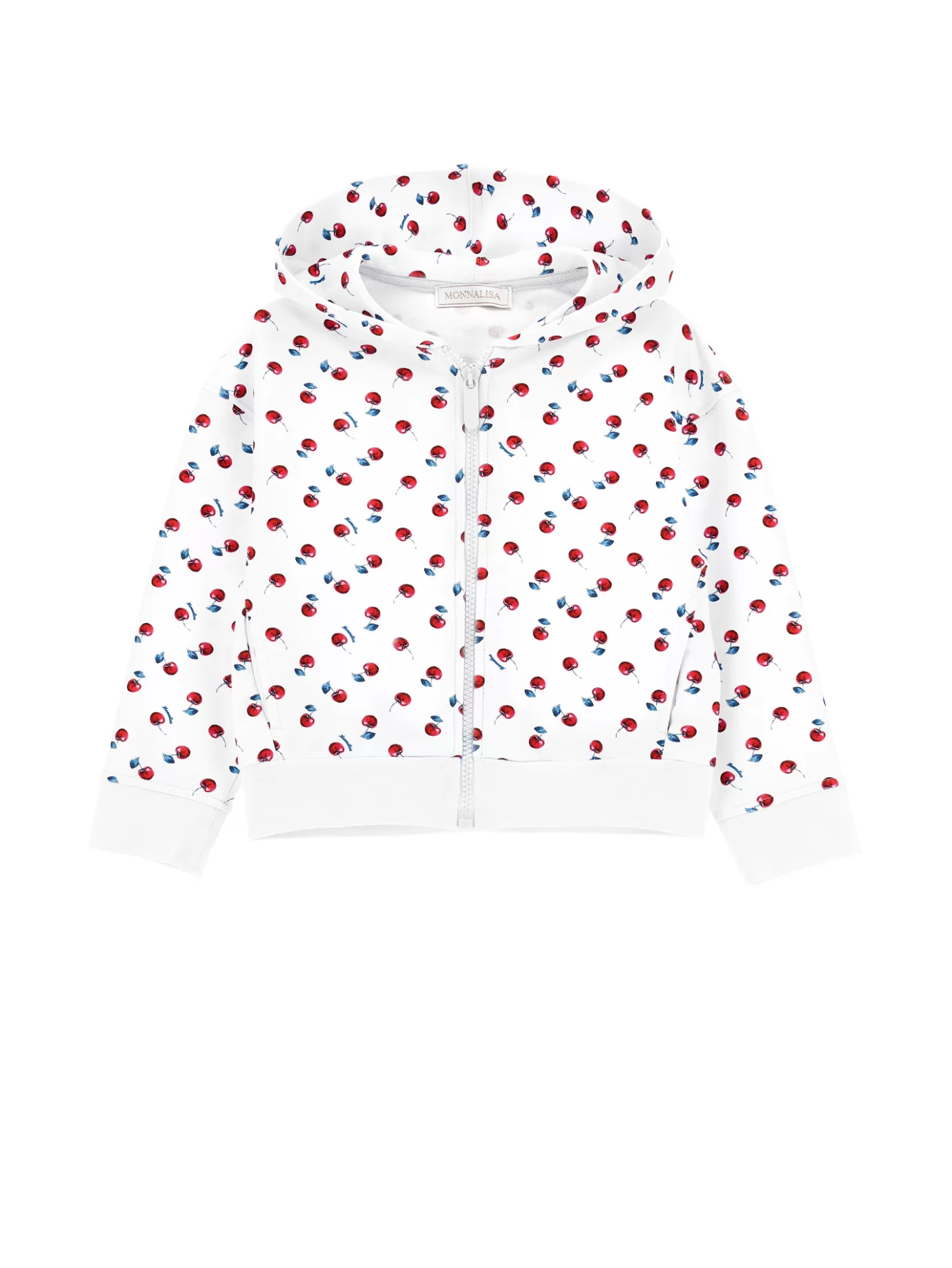 Monnalisa Cherry print open sweatshirt- Cardigans&sweaters | Cardigans&sweaters