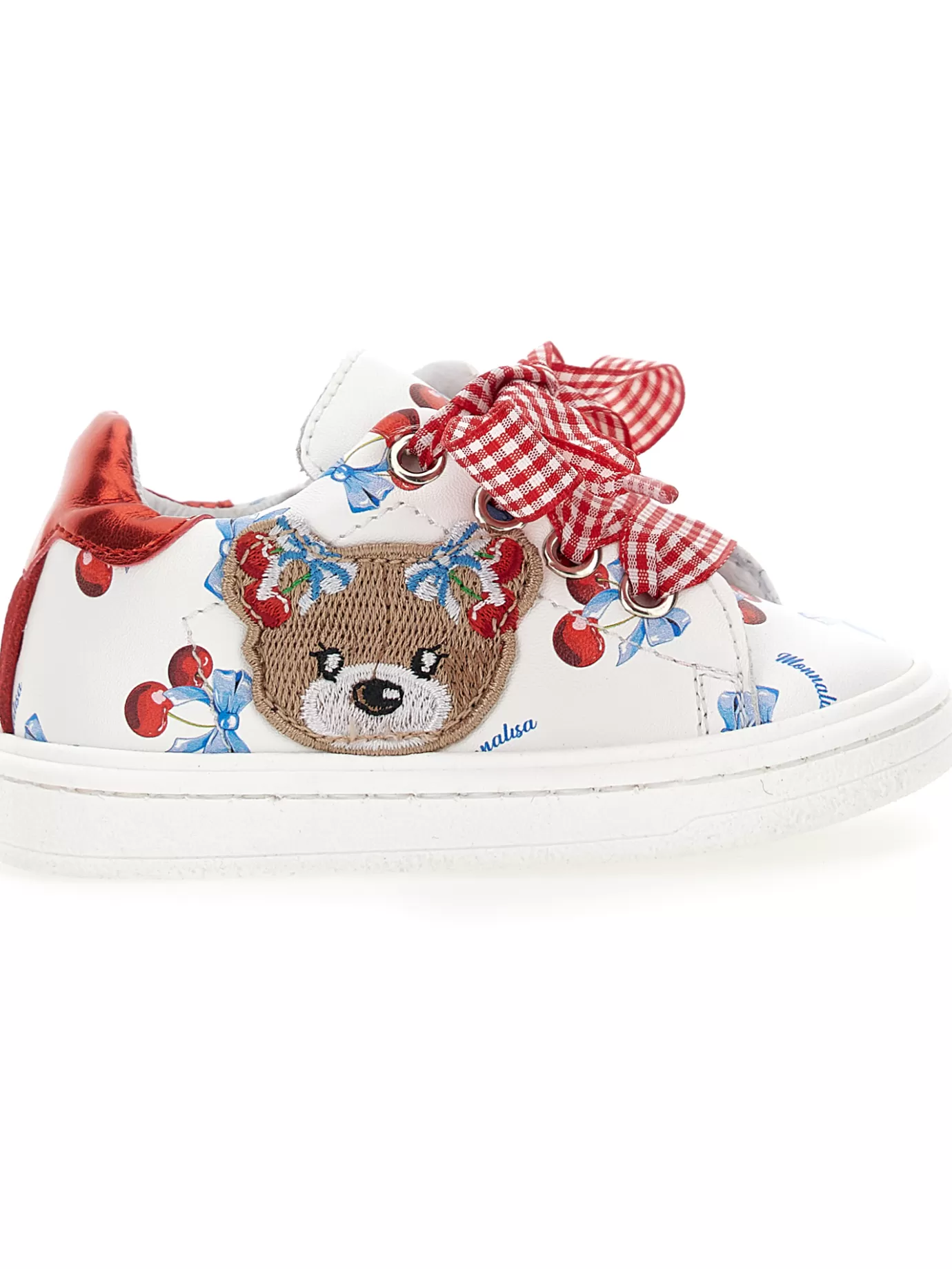 Monnalisa Cherry sneakers with teddy bear- Sneakers | Shoes