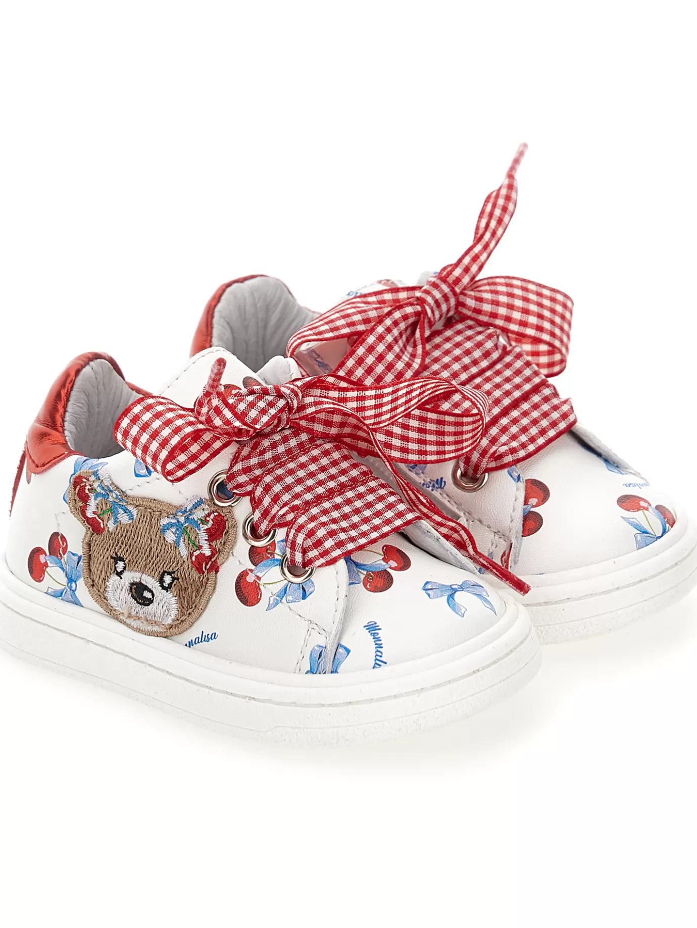 Monnalisa Cherry sneakers with teddy bear- Sneakers | Shoes