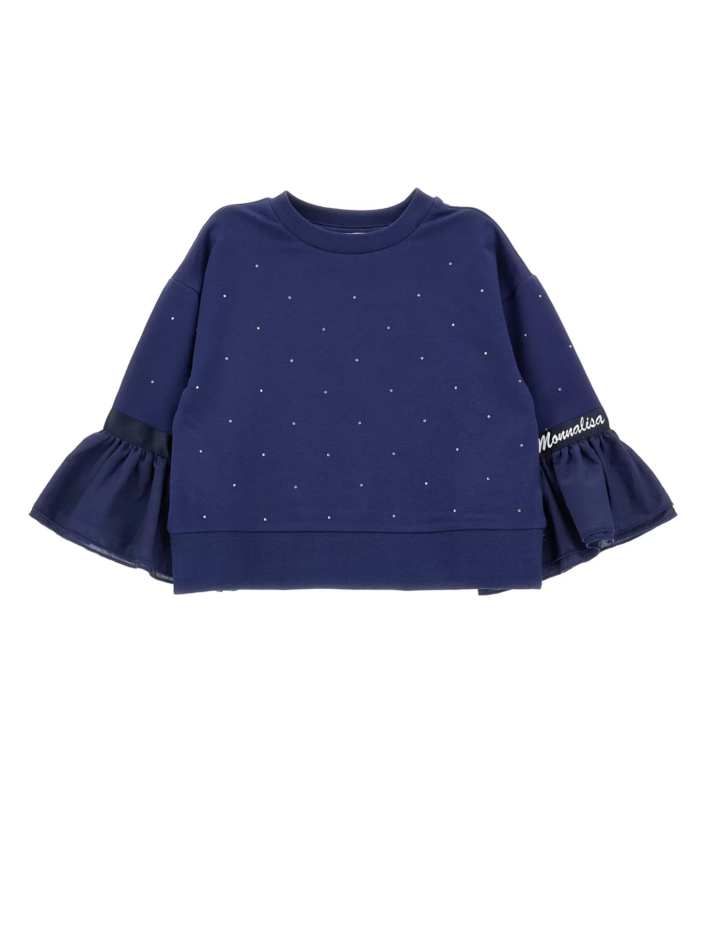 Monnalisa Closed sweatshirt with ruffles- Cardigans&sweaters | Cardigans&sweaters