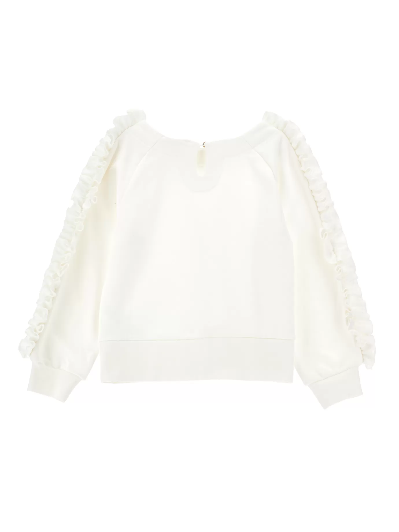 Monnalisa Closed sweatshirt with ruffles- Cardigans&sweaters | Cardigans&sweaters