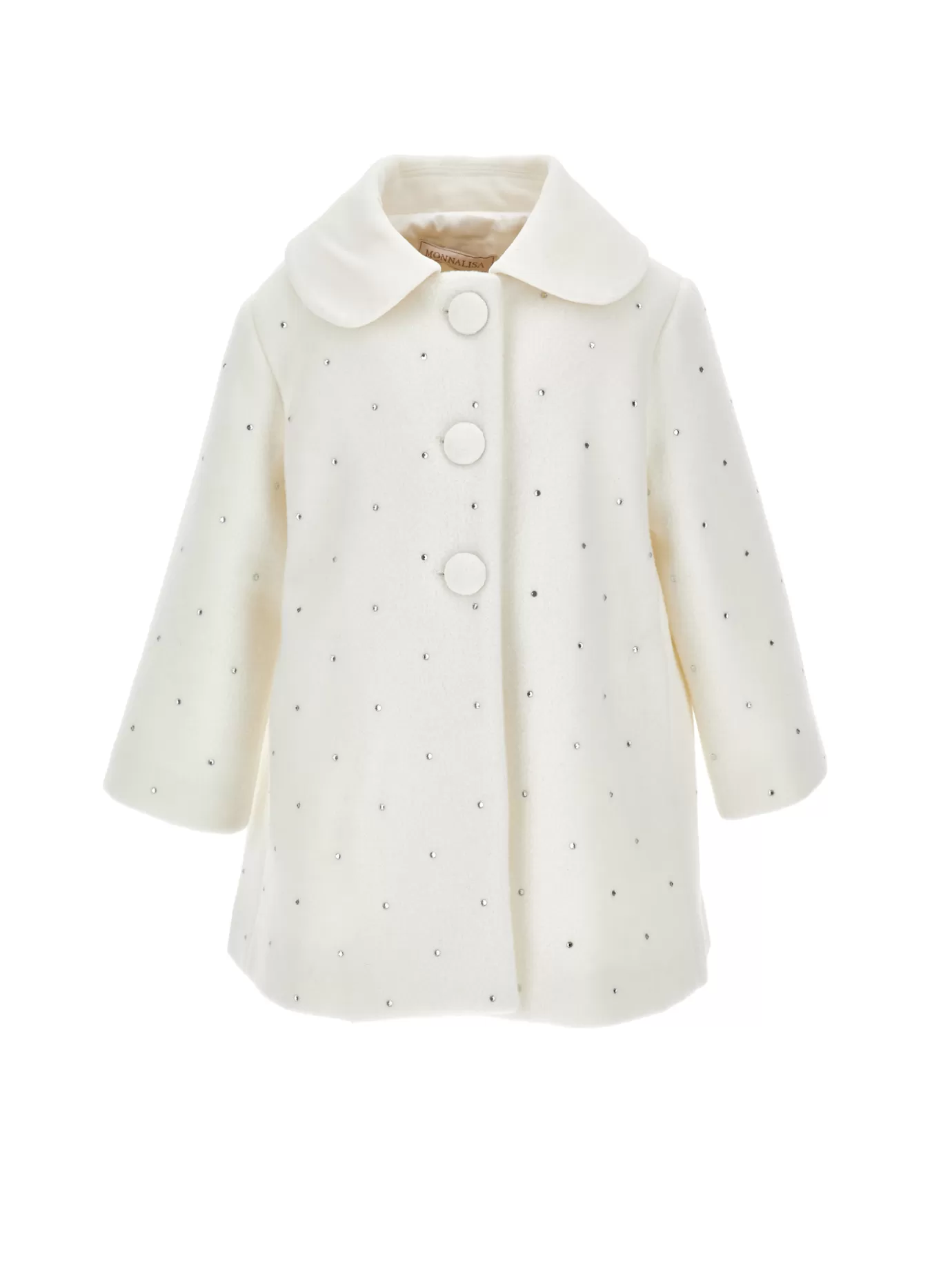 Monnalisa Cloth coat with rhinestones- Coats&jackets | Clothing