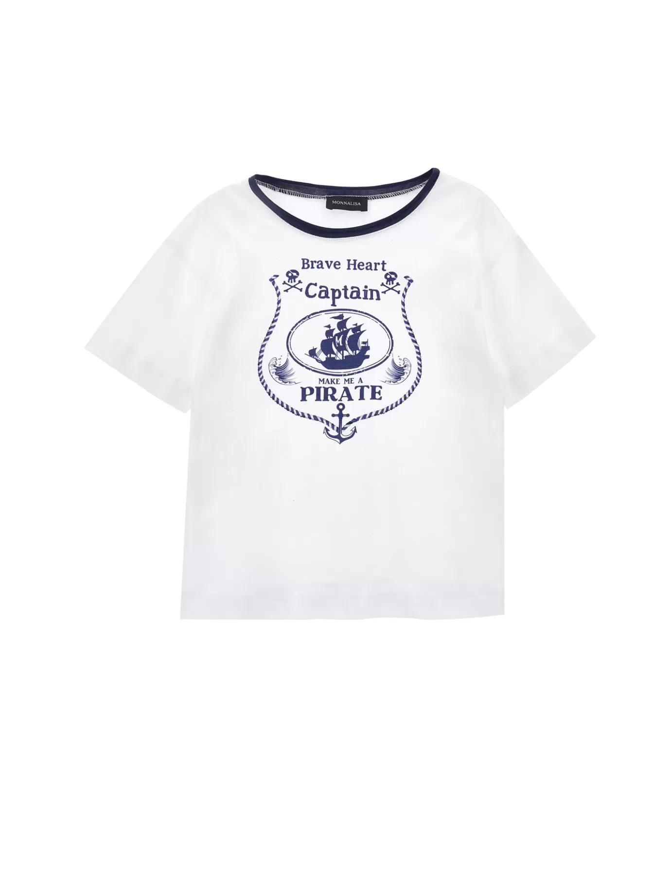 Monnalisa Coat of arms print jersey T-shirt-BOY T-shirts&shirts | T-shirts&shirts