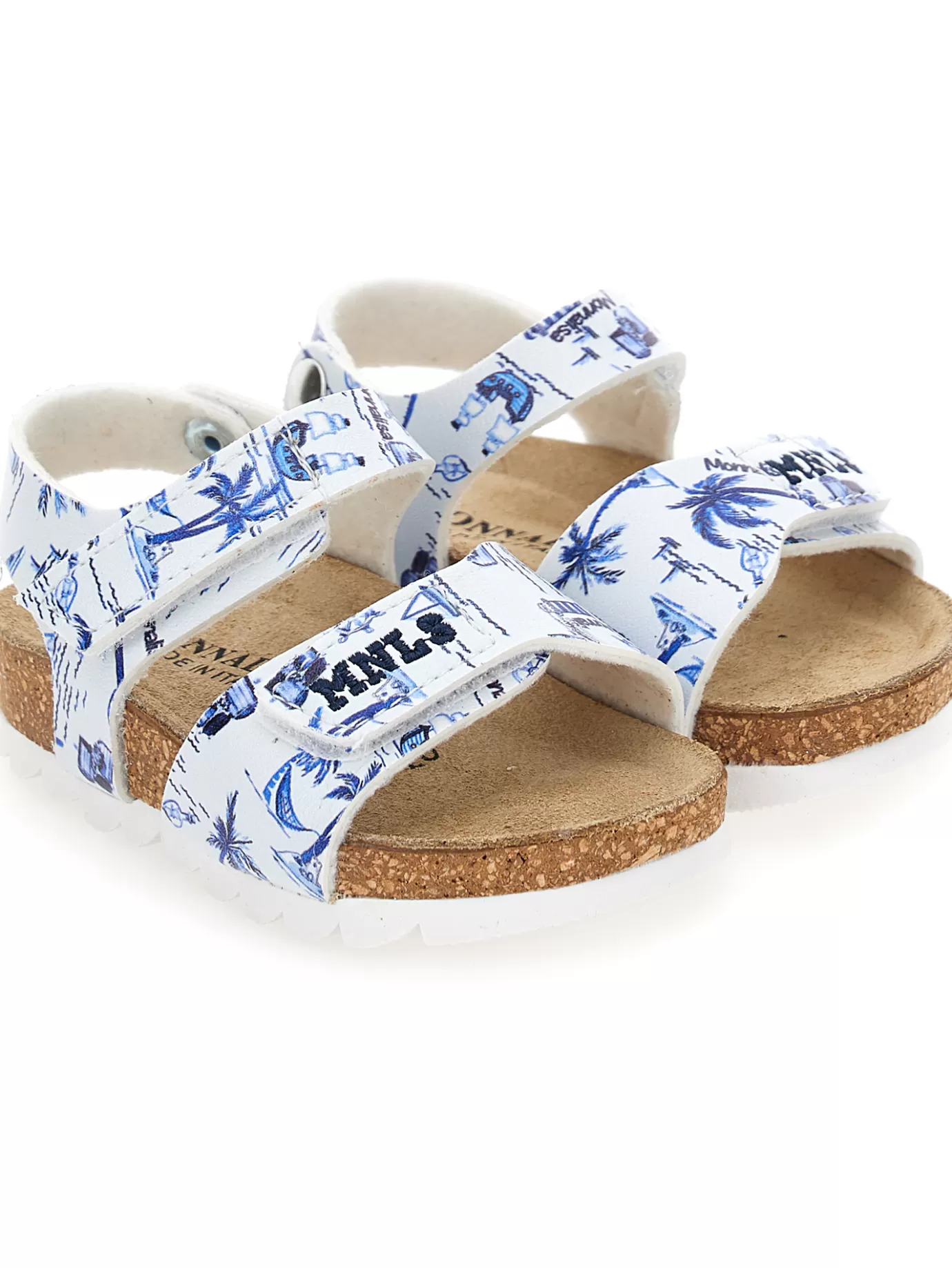 Monnalisa Comfortable marine print sandals-BOY Sandals | Shoes