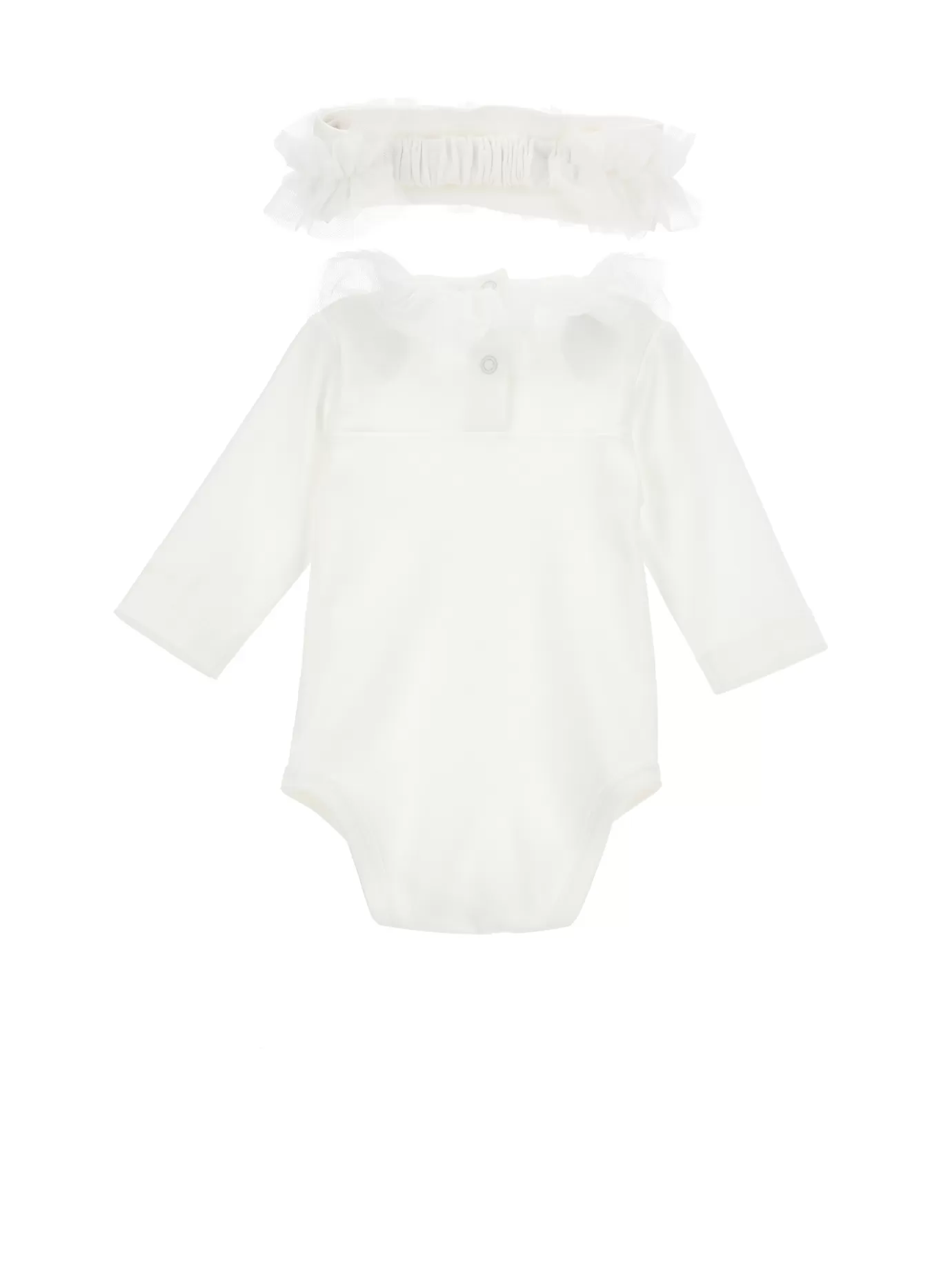 Monnalisa Cotton and tulle suit, three pieces- Newborn