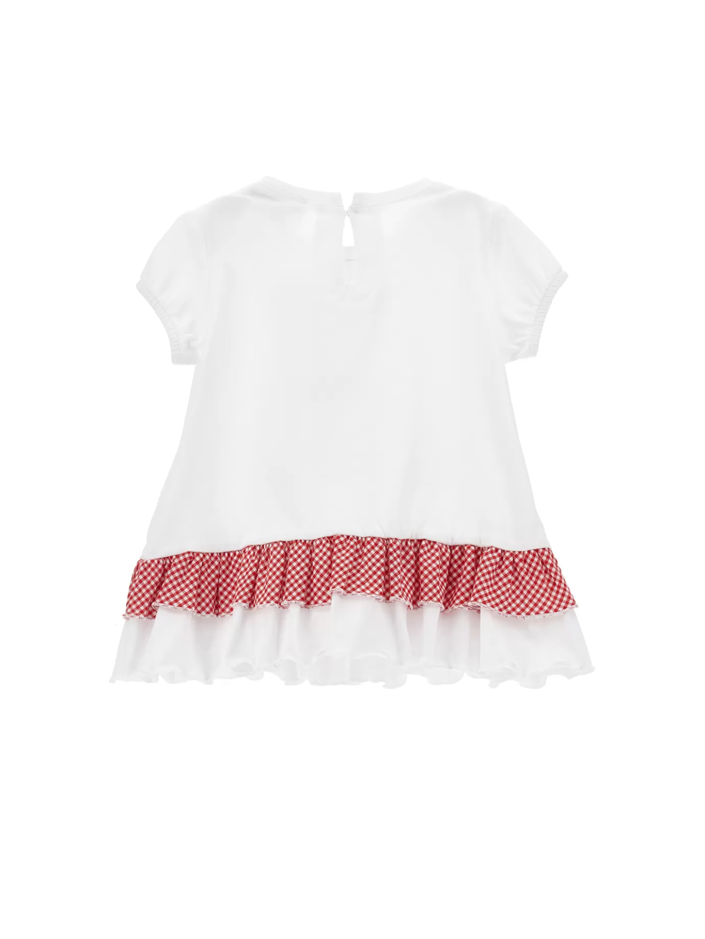 Monnalisa Cotton jersey T-shirt with flounce- Tops, T-shirts&shirts | Clothing