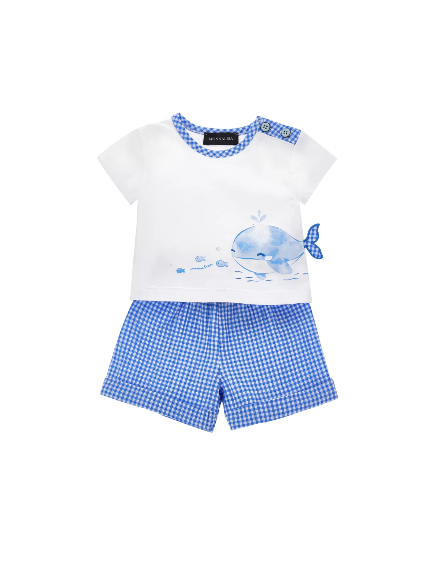 Monnalisa Cotton jersey two-piece outfit-BOY Newborn