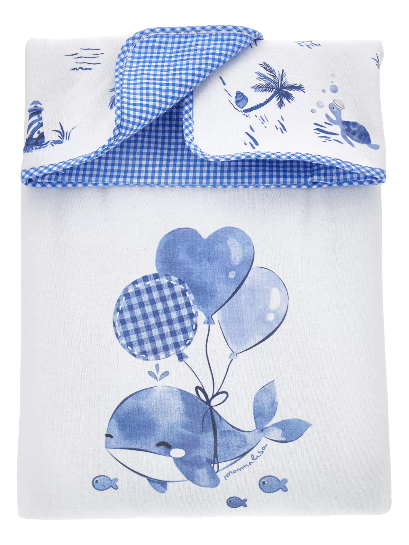 Monnalisa Cotton marine blanket-BOY Newborn