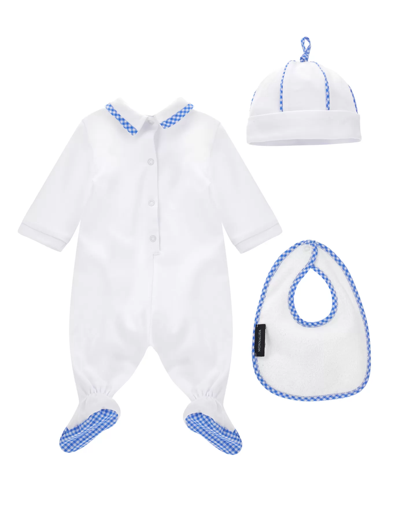 Monnalisa Cotton octopus three-piece set-BOY Newborn