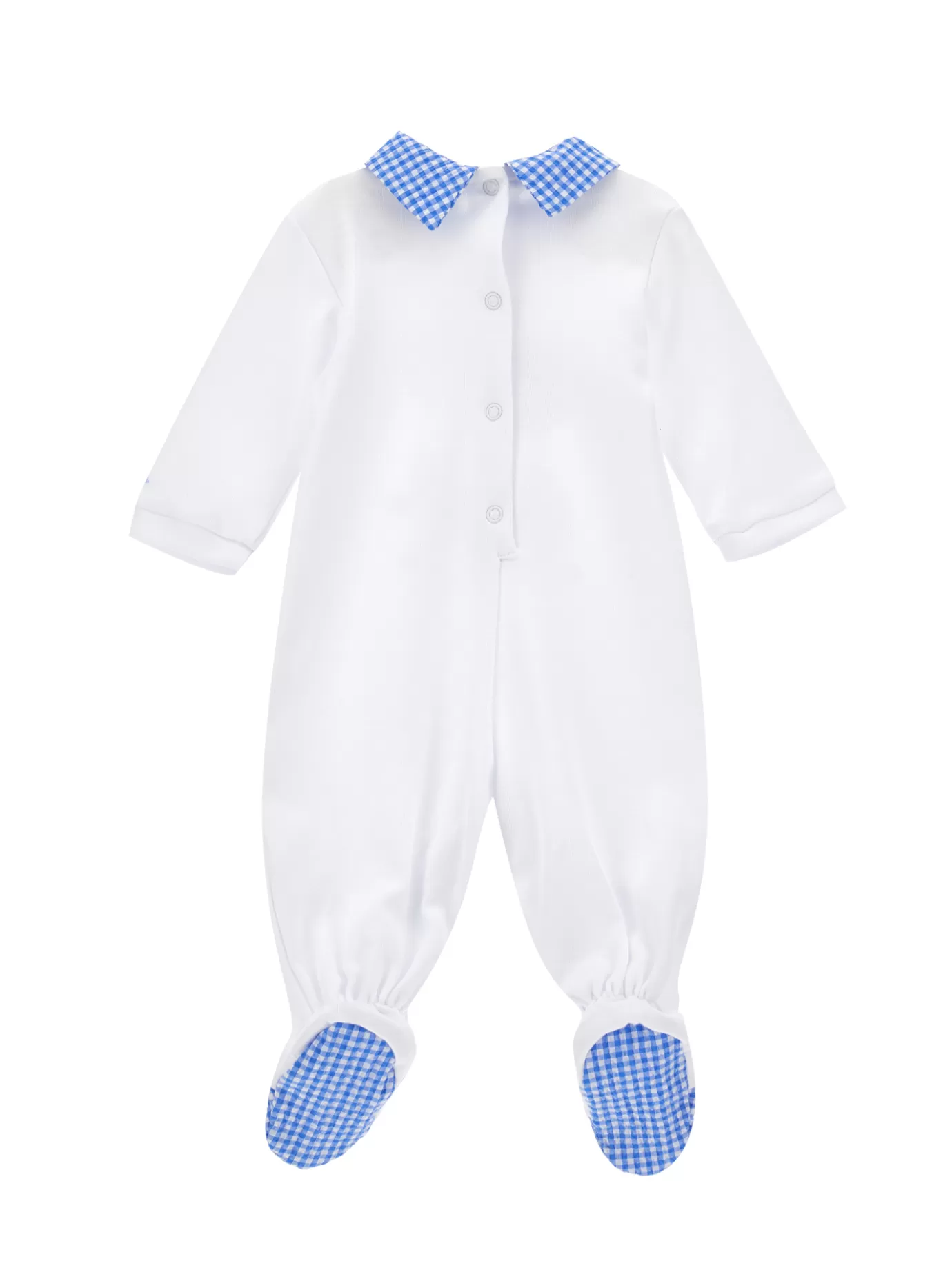 Monnalisa Cotton playsuit with whale print-BOY Newborn