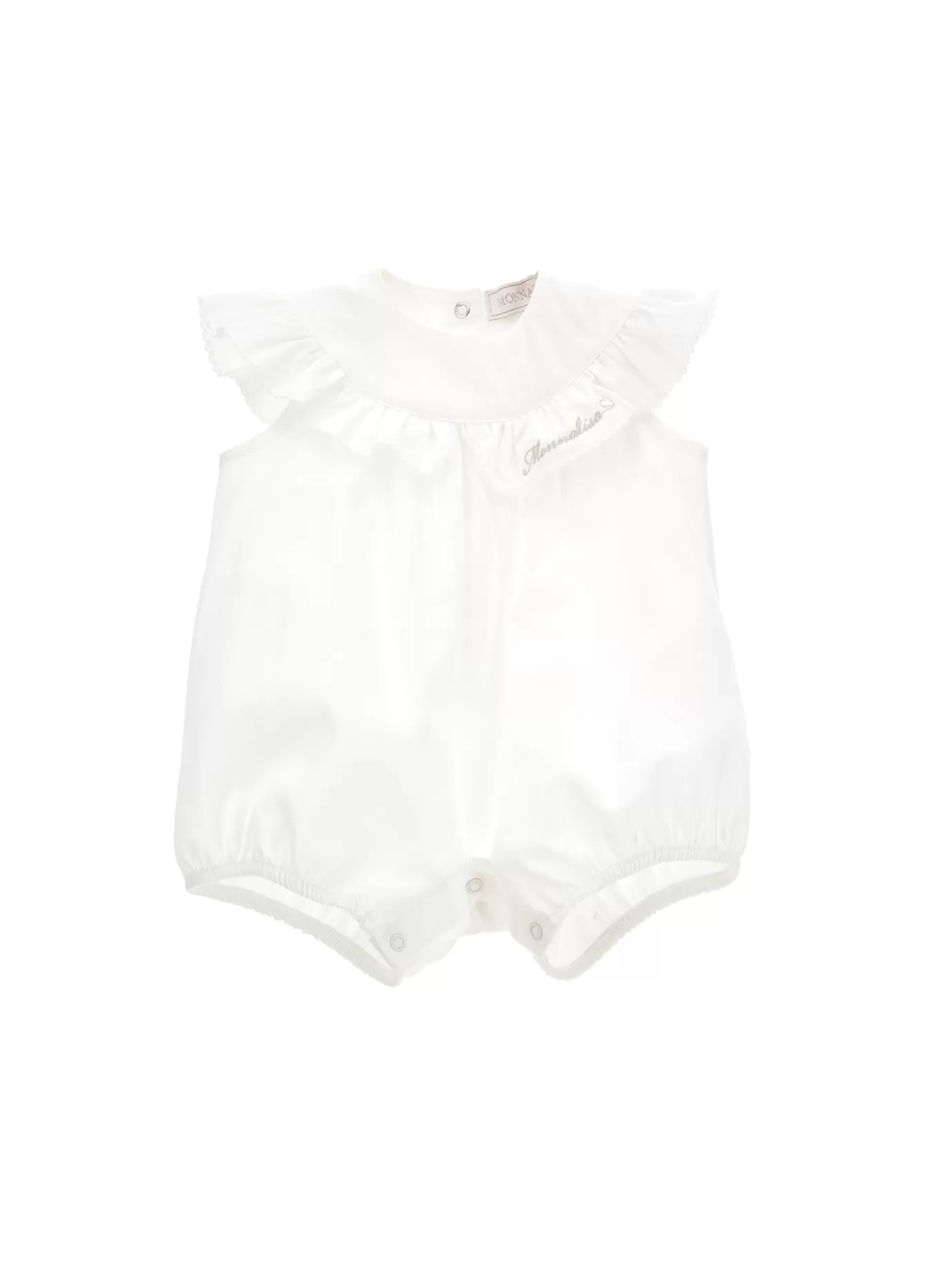 Monnalisa Cotton romper with flounces- Newborn