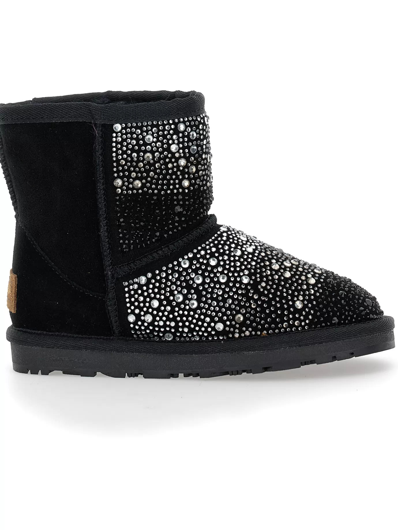 Monnalisa Crust leather boot with rhinestones- Boots&ankle Boots | Boots&ankle Boots