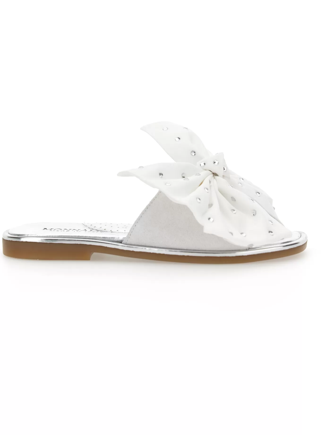 Monnalisa Crust slippers with maxi bow- Slides | Slides