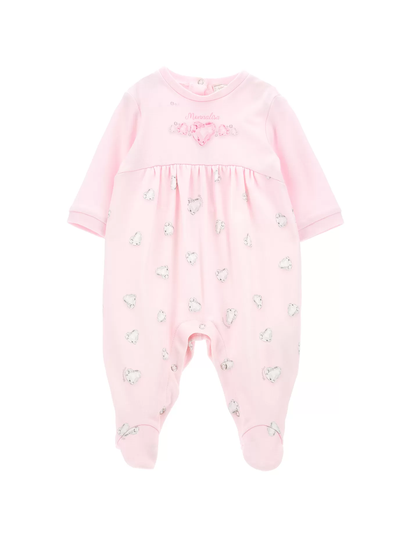 Monnalisa Crystal print high waist playsuit- Newborn