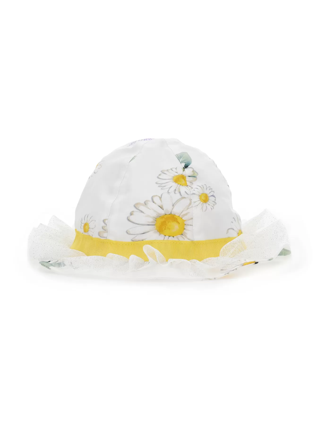 Monnalisa Daisy print canvas hat- Hats | Accessories