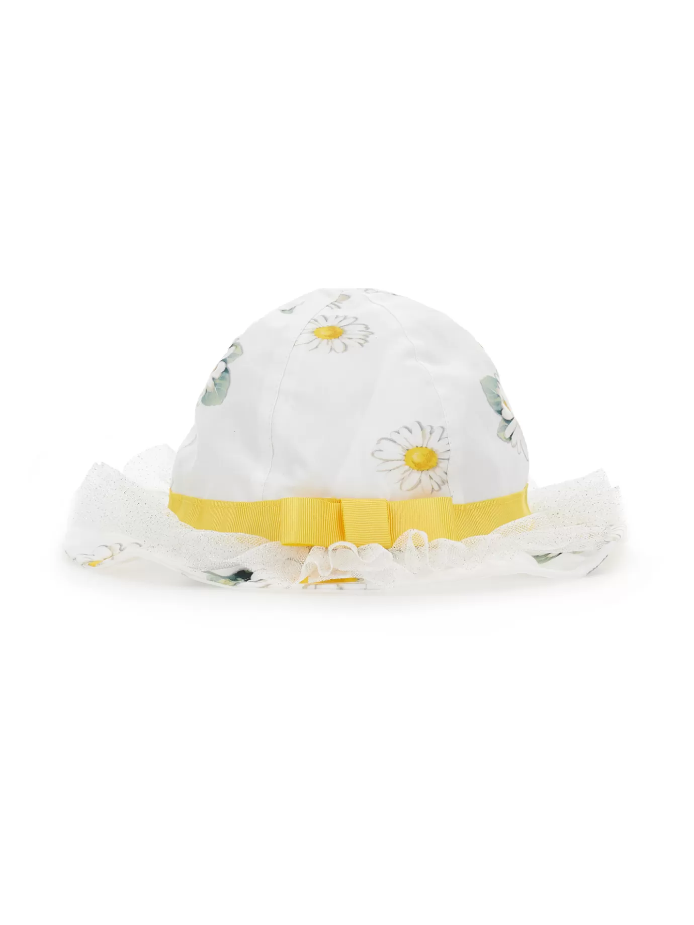 Monnalisa Daisy print canvas hat- Hats | Accessories