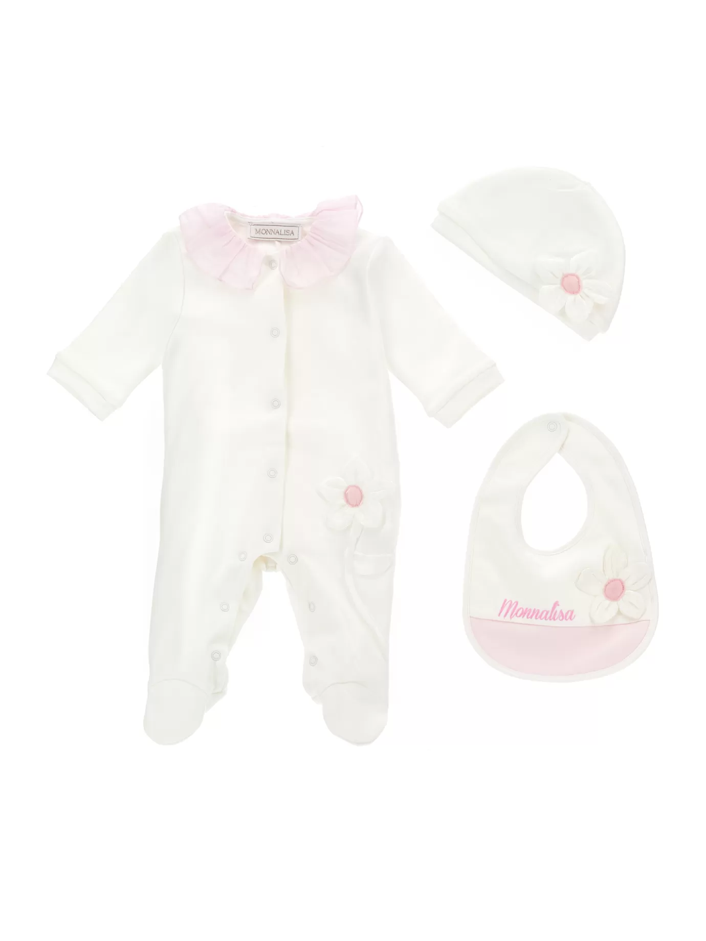 Monnalisa Daisy three-piece set- Newborn