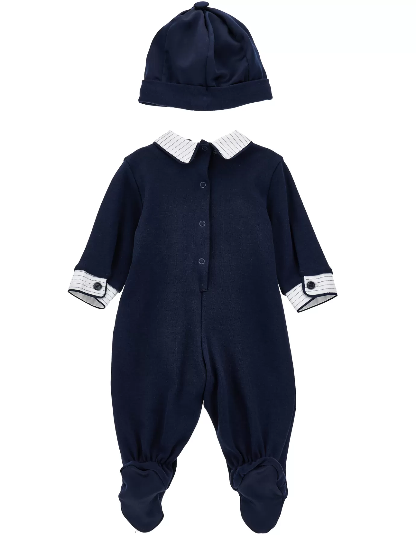 Monnalisa Elegant playsuit with bow tie-BOY Newborn