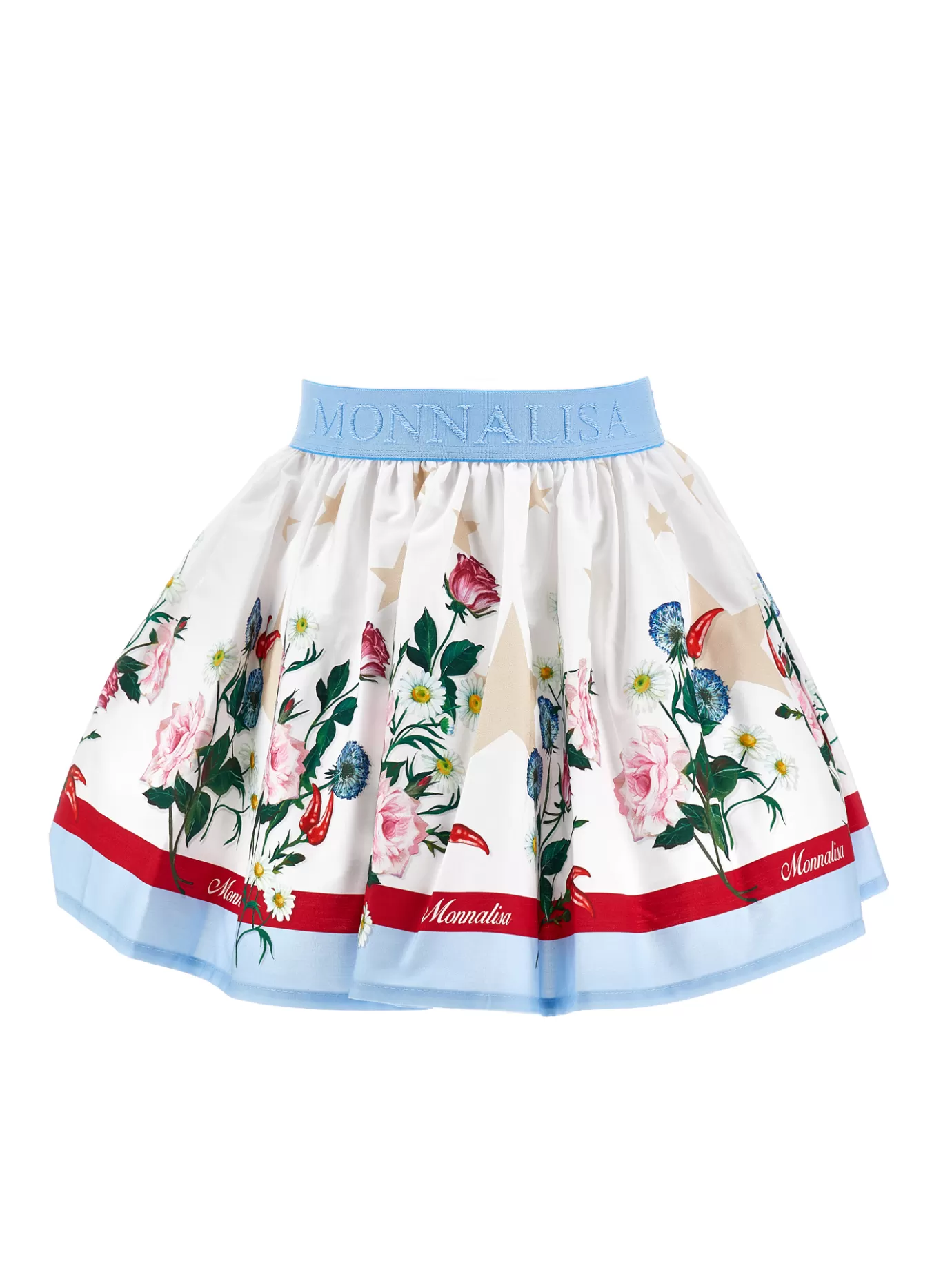 Monnalisa Floral print poplin skirt- Skirts | Skirts