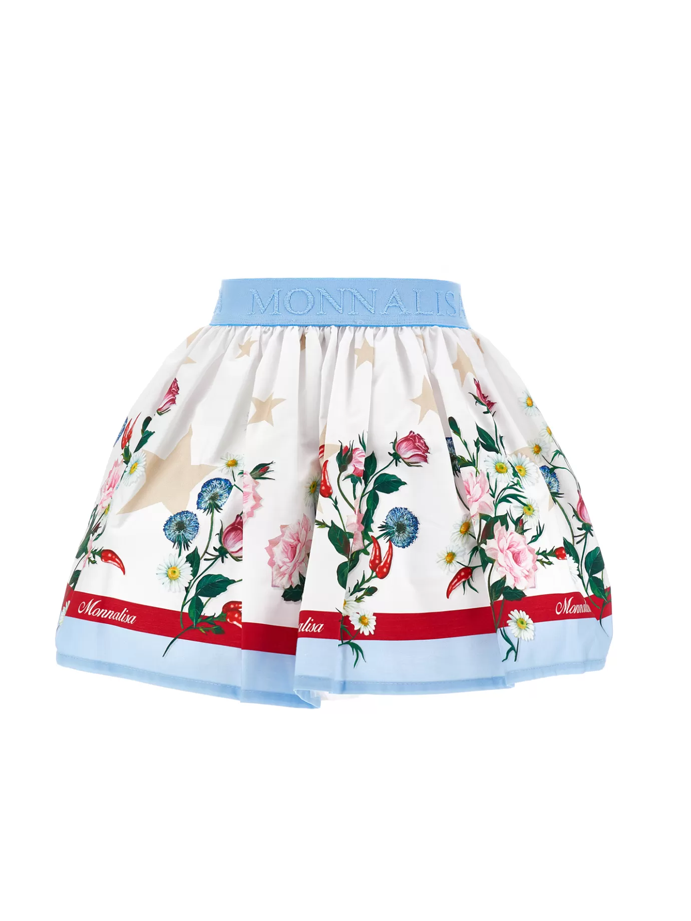 Monnalisa Floral print poplin skirt- Skirts | Skirts