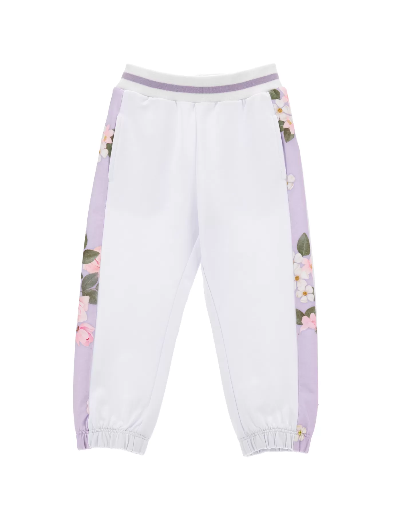 Monnalisa Flower fleece joggers- Leggings&pants | Leggings&pants