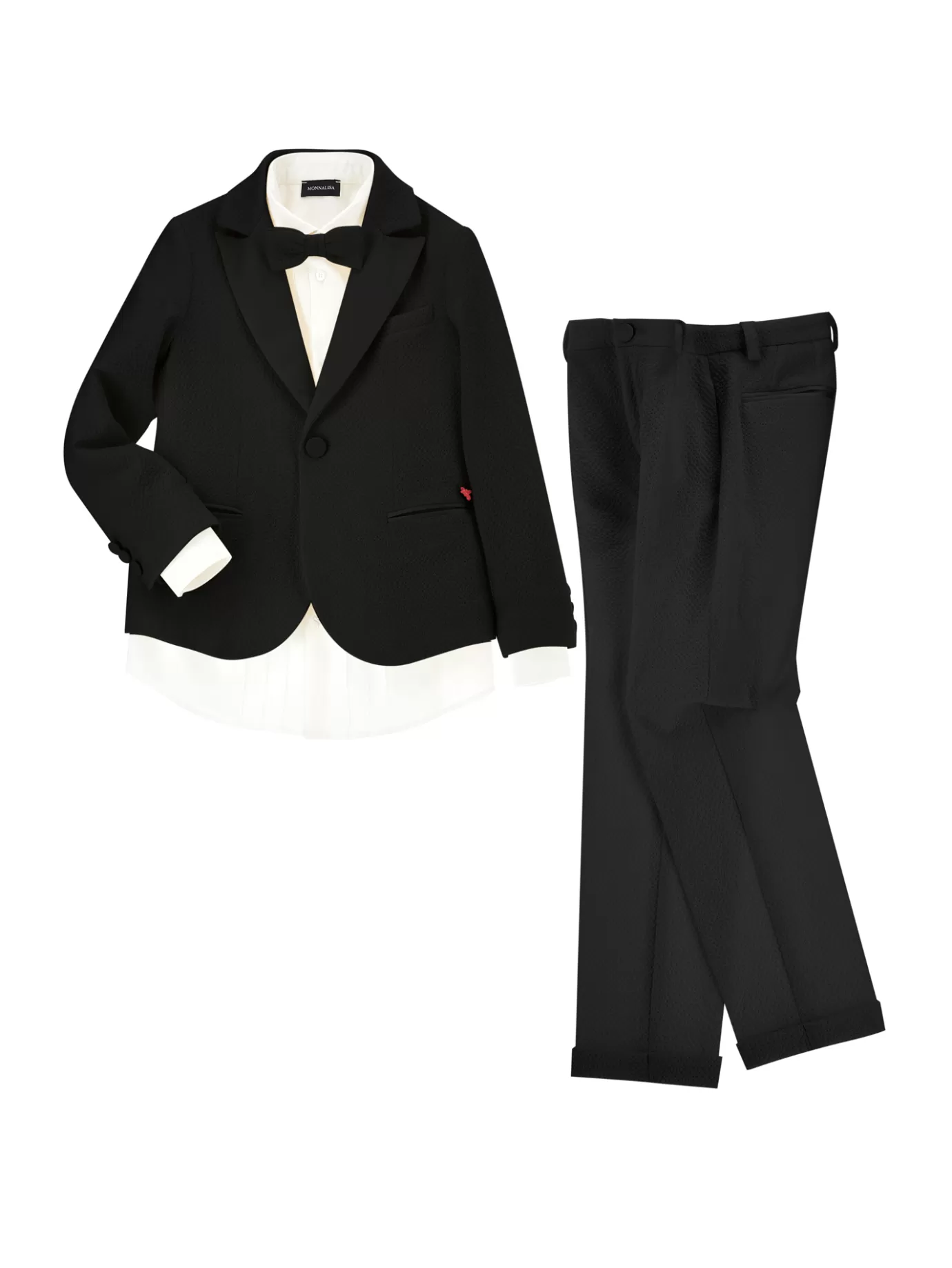 Monnalisa Formal seersucker suit-BOY Pants | T-shirts&shirts