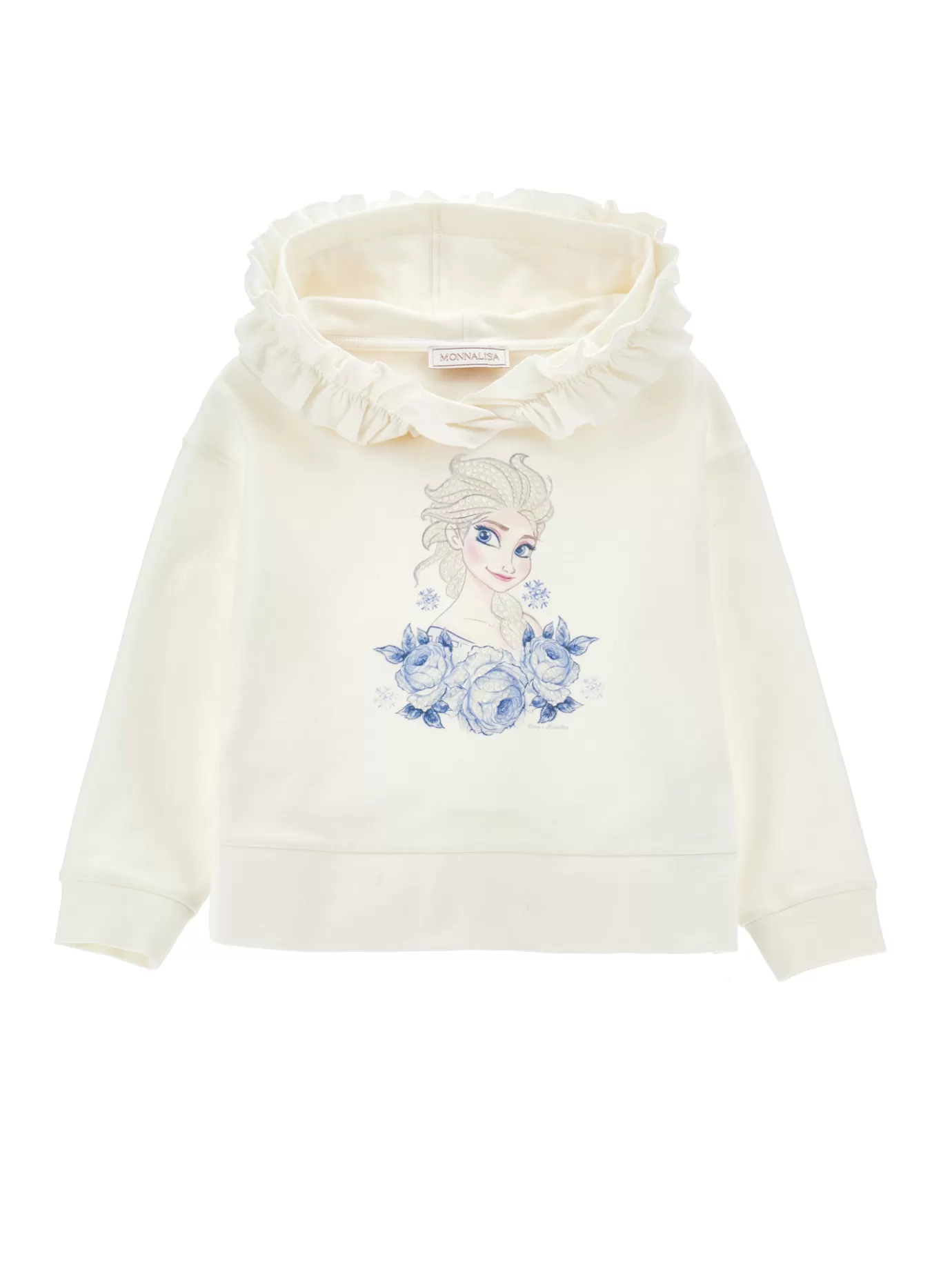 Monnalisa Frozen ruffle cotton sweatshirt- Cardigans&sweaters | Clothing