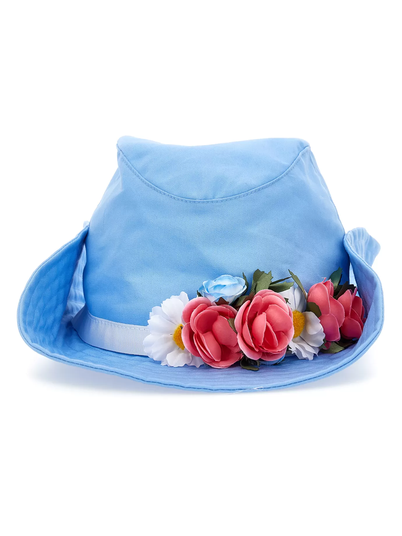 Monnalisa Gabardine hat with flowers and studs- Hats | Hats