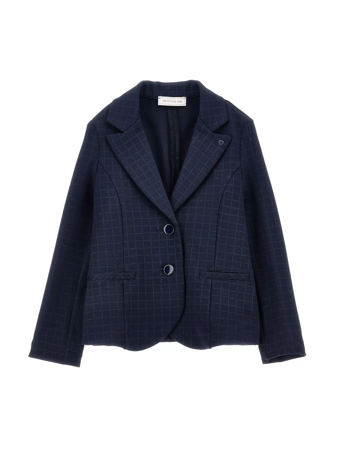 Monnalisa Glitter check Milano stitch jacket- Coats&jackets | Clothing