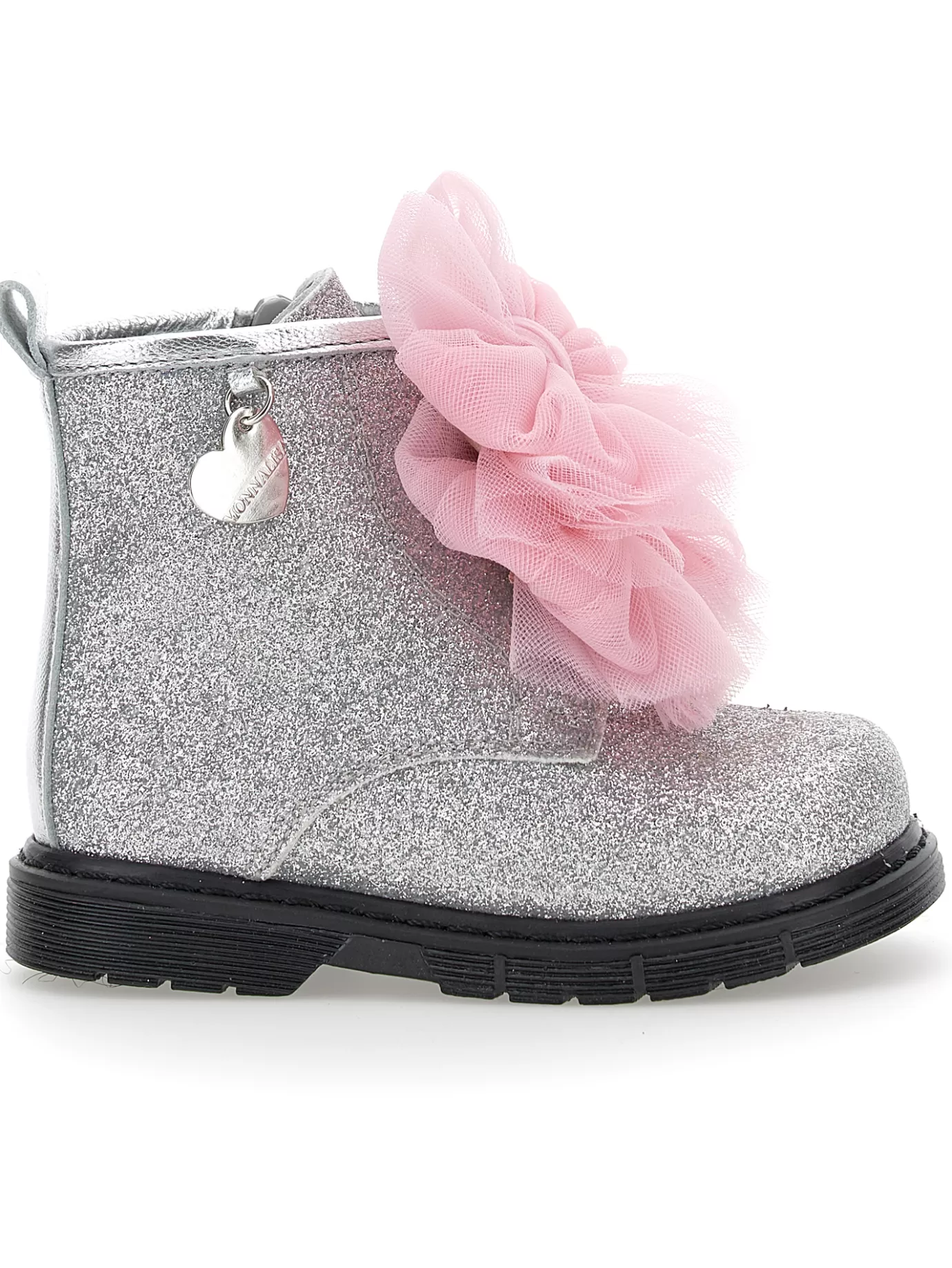 Monnalisa Glitter combat boots with bows- Boots&ankle Boots | Boots&ankle Boots