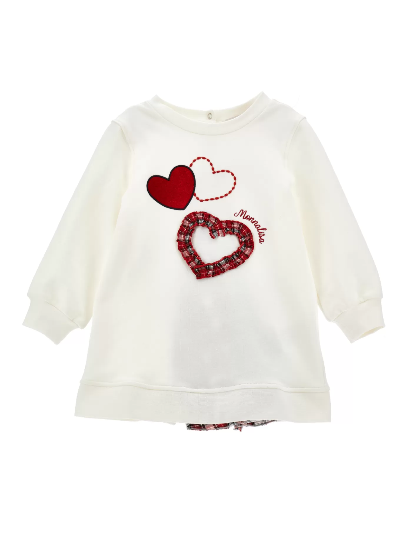 Monnalisa Heart sweatshirt dress- Dresses&jumpsuits | Clothing