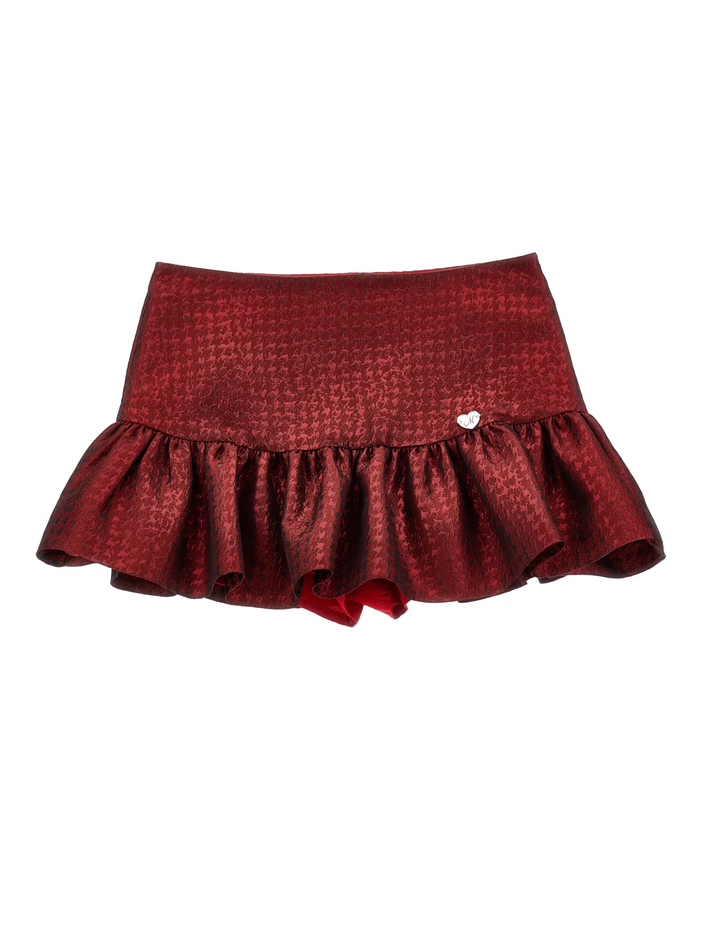 Monnalisa Houndstooth jacquard short skirt- Skirts | Clothing