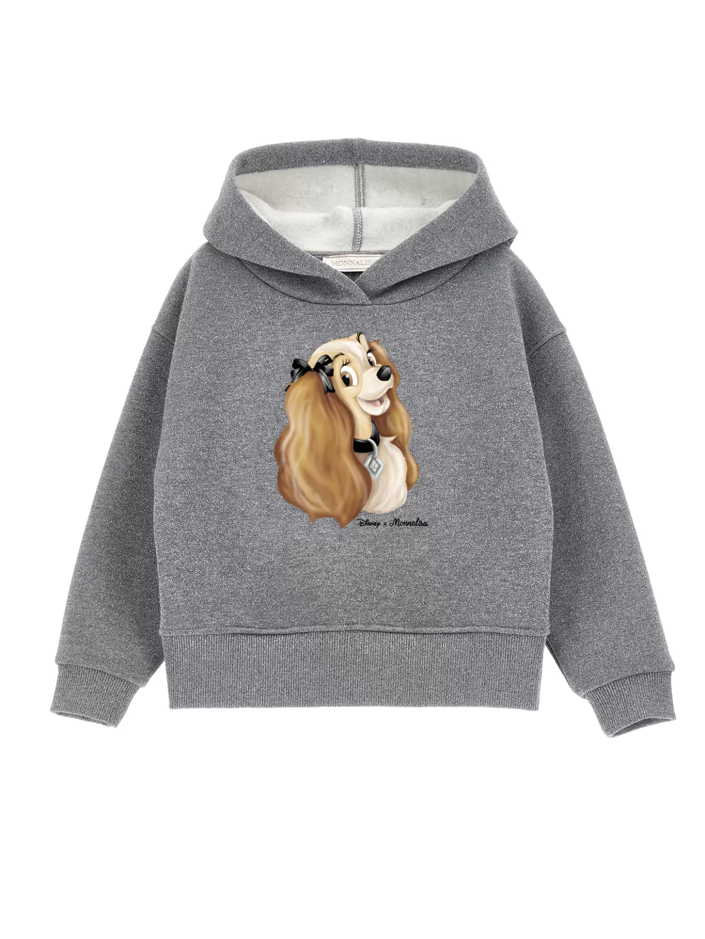 Monnalisa Lady and the Tramp lurex hoodie- Cardigans&sweaters | Clothing