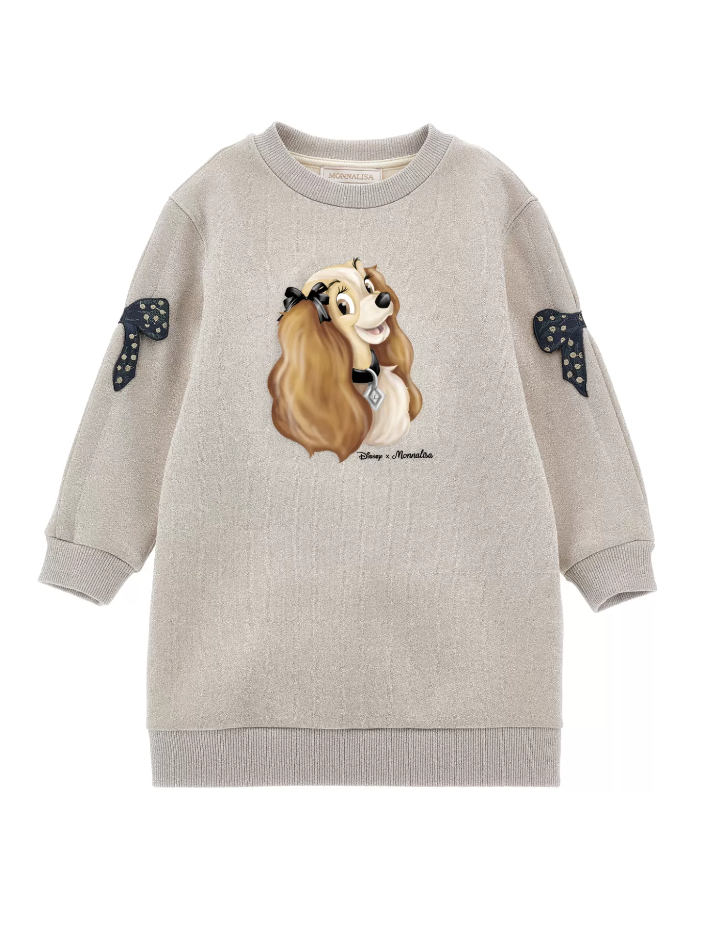 Monnalisa Lady and the Tramp lurex sweatshirt dress- Dresses&jumpsuits | Clothing