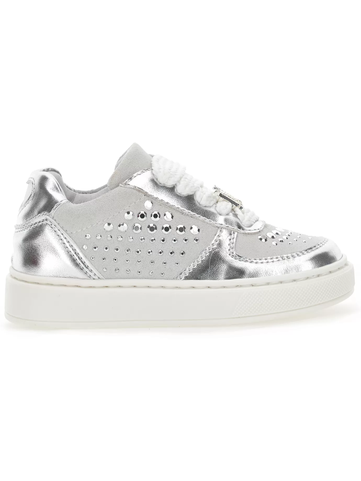 Monnalisa Laminated rhinestone sneakers- Sneakers | Sneakers