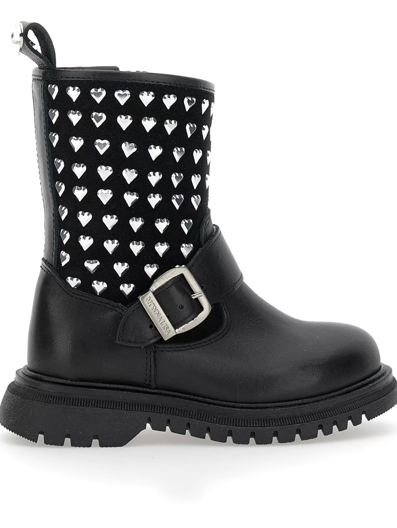 Monnalisa Leather boots with studs and sheepskin- Boots&ankle Boots | Boots&ankle Boots