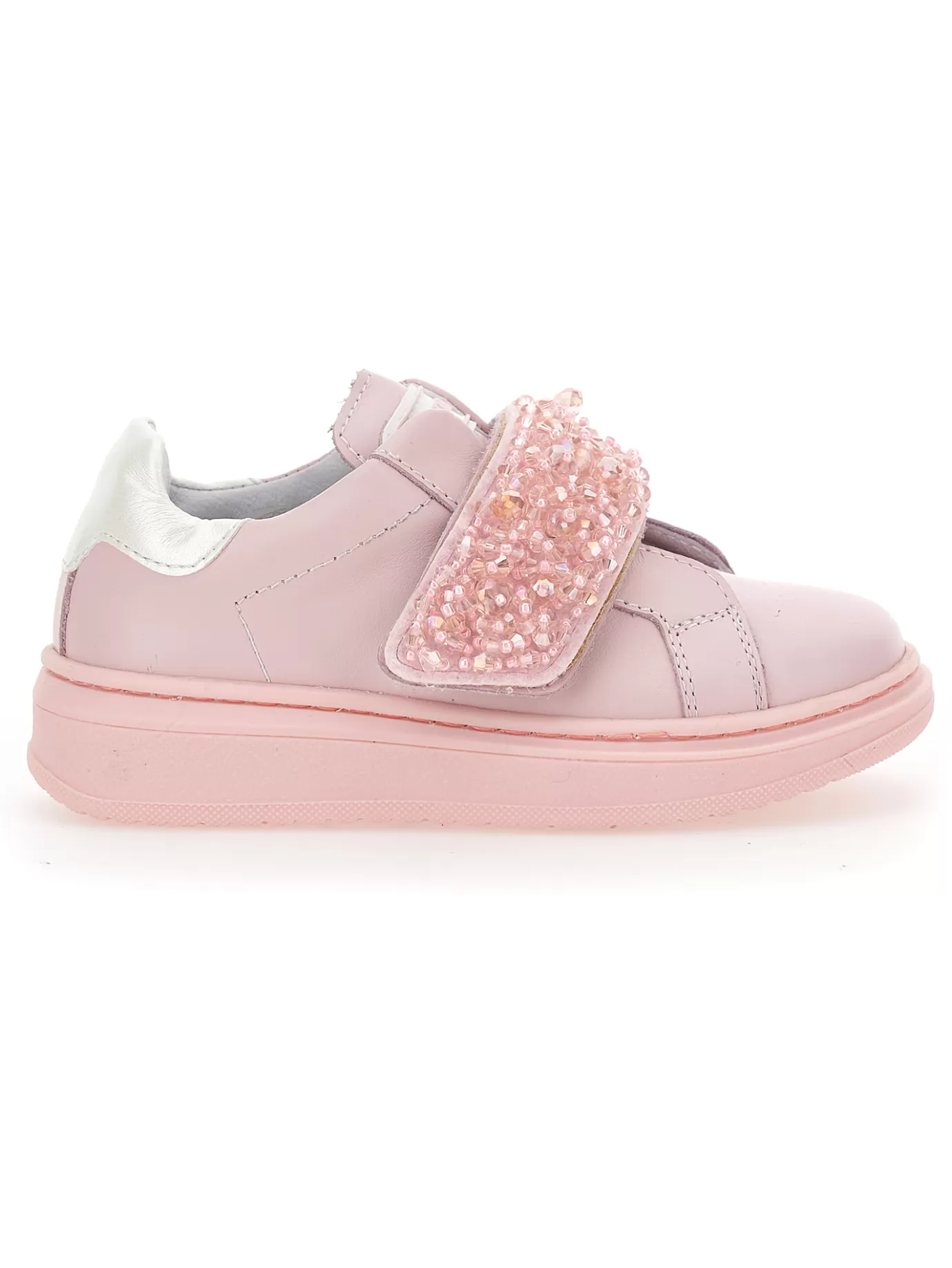 Monnalisa Leather sneakers with dégradé rhinestones- Sneakers | Sneakers